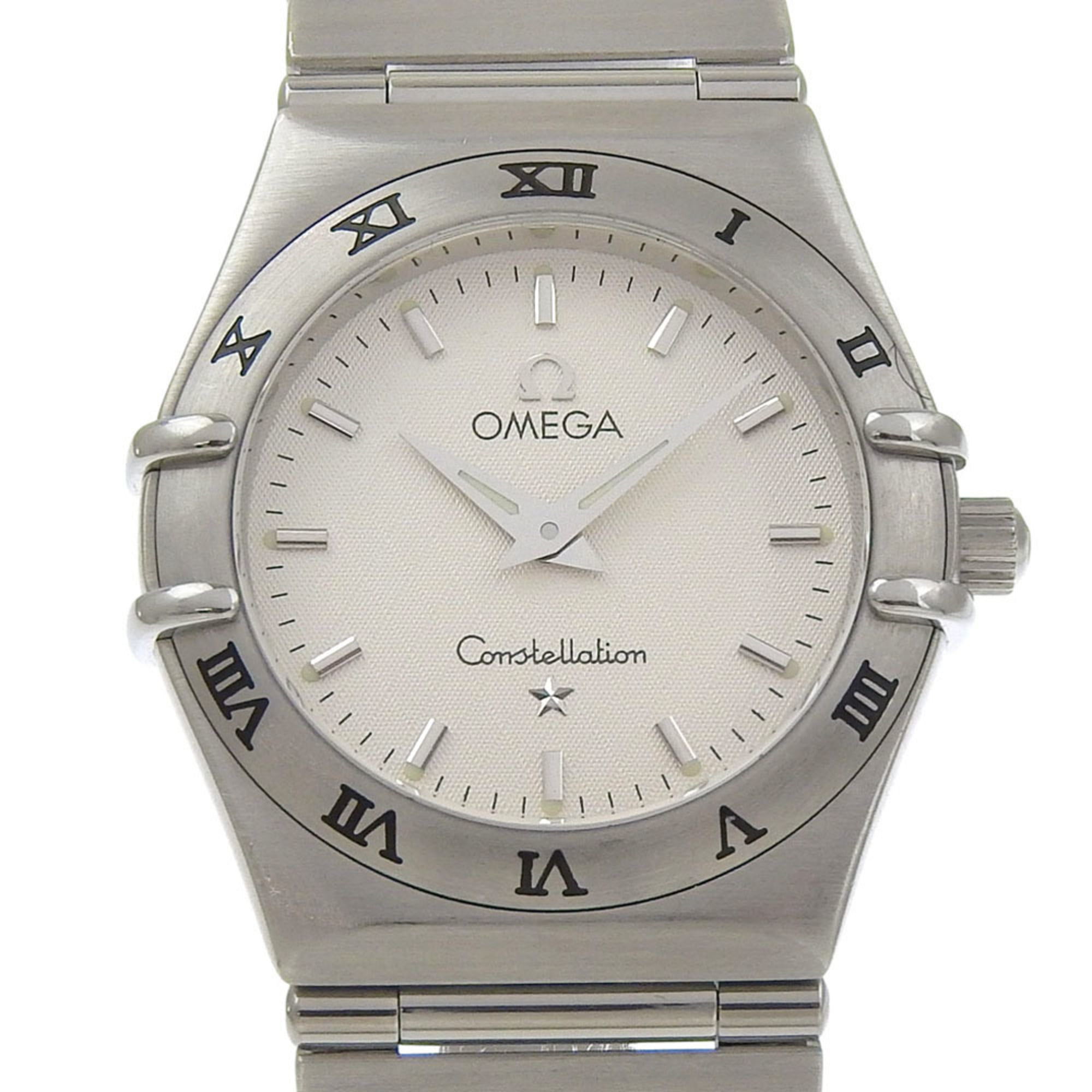 Omega Constellation Mini Watch 1562.30, Stainless Steel, 1998, Quartz, Analog Display, White Dial, W