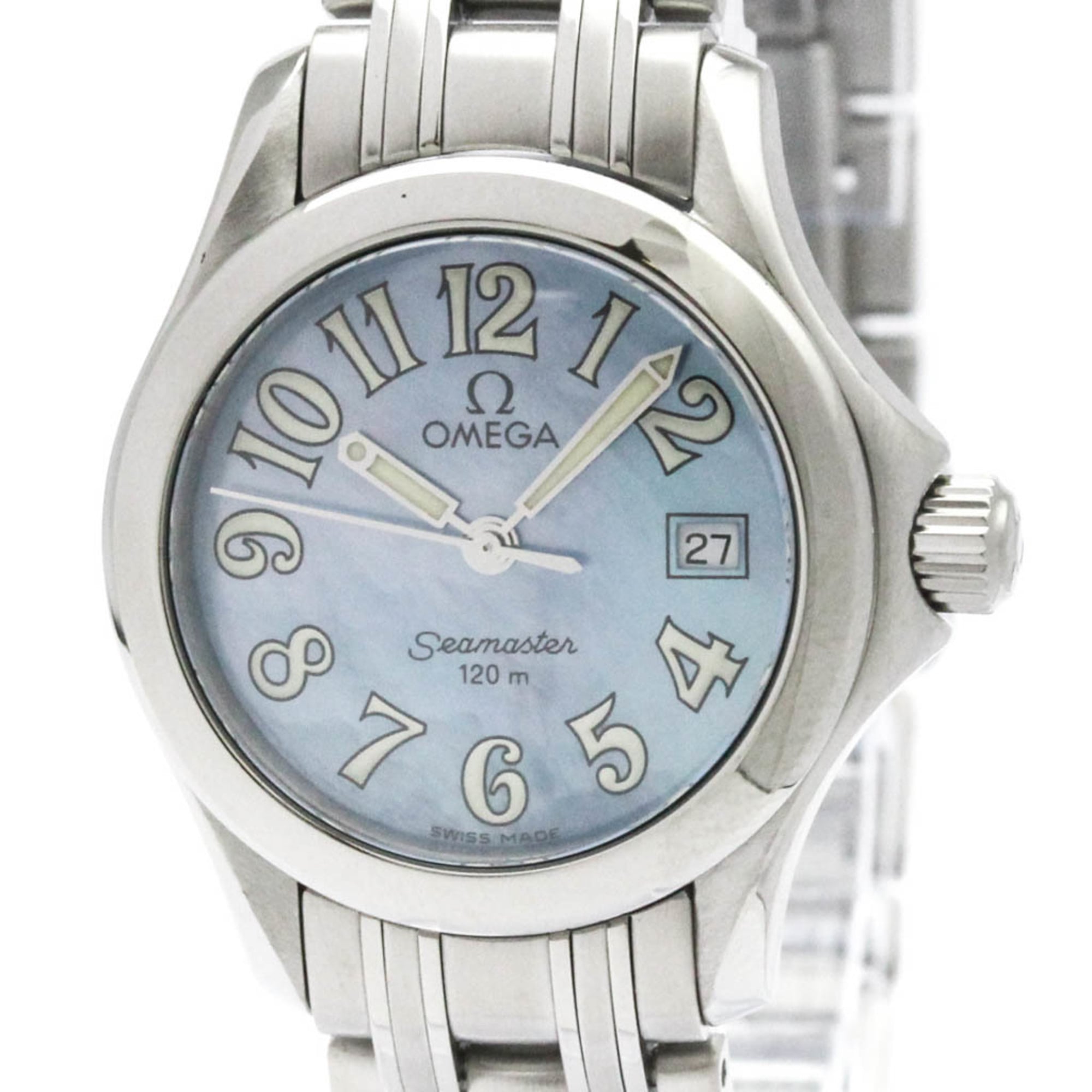OMEGA Seamaster 120M MOP Dial Steel Ladies Watch 2581.88 Polished