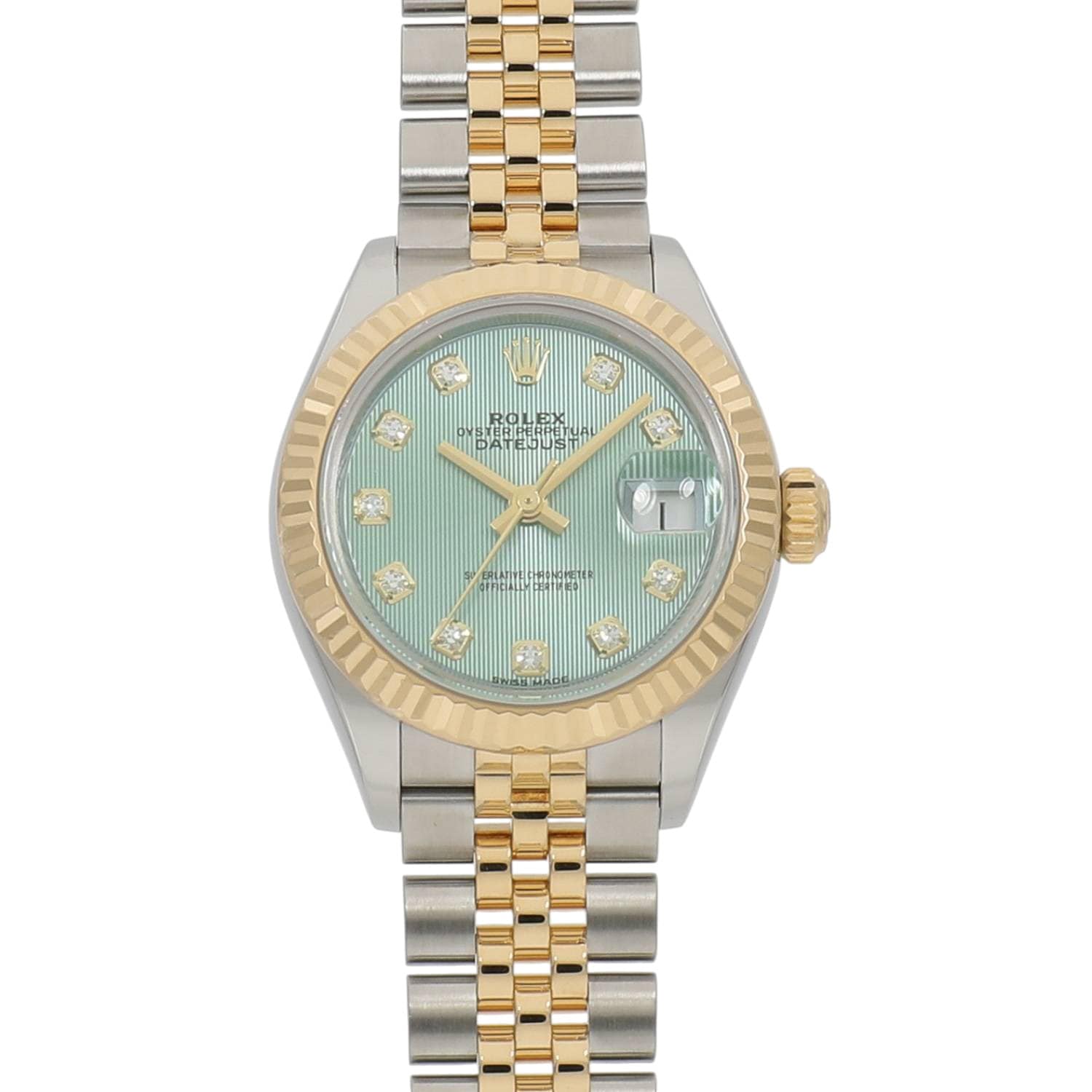 2019 [USED] ROLEX LADY DATEJUST 279173G MINT GREEN_10P DIAMOND Watch Ref: 279173G