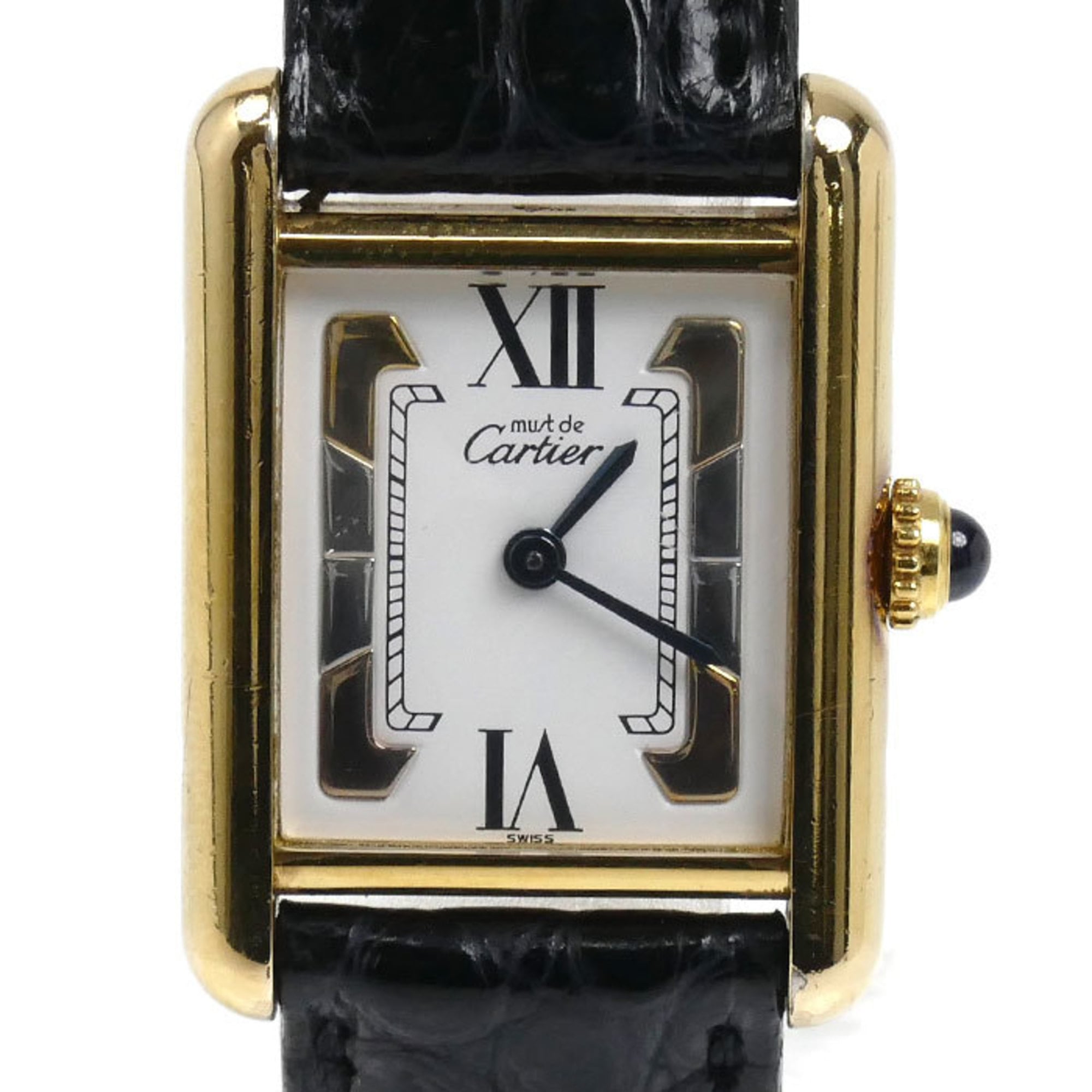 CARTIER VERMEIL Must Tank Trinity Battery-Operated Women\'s Watch