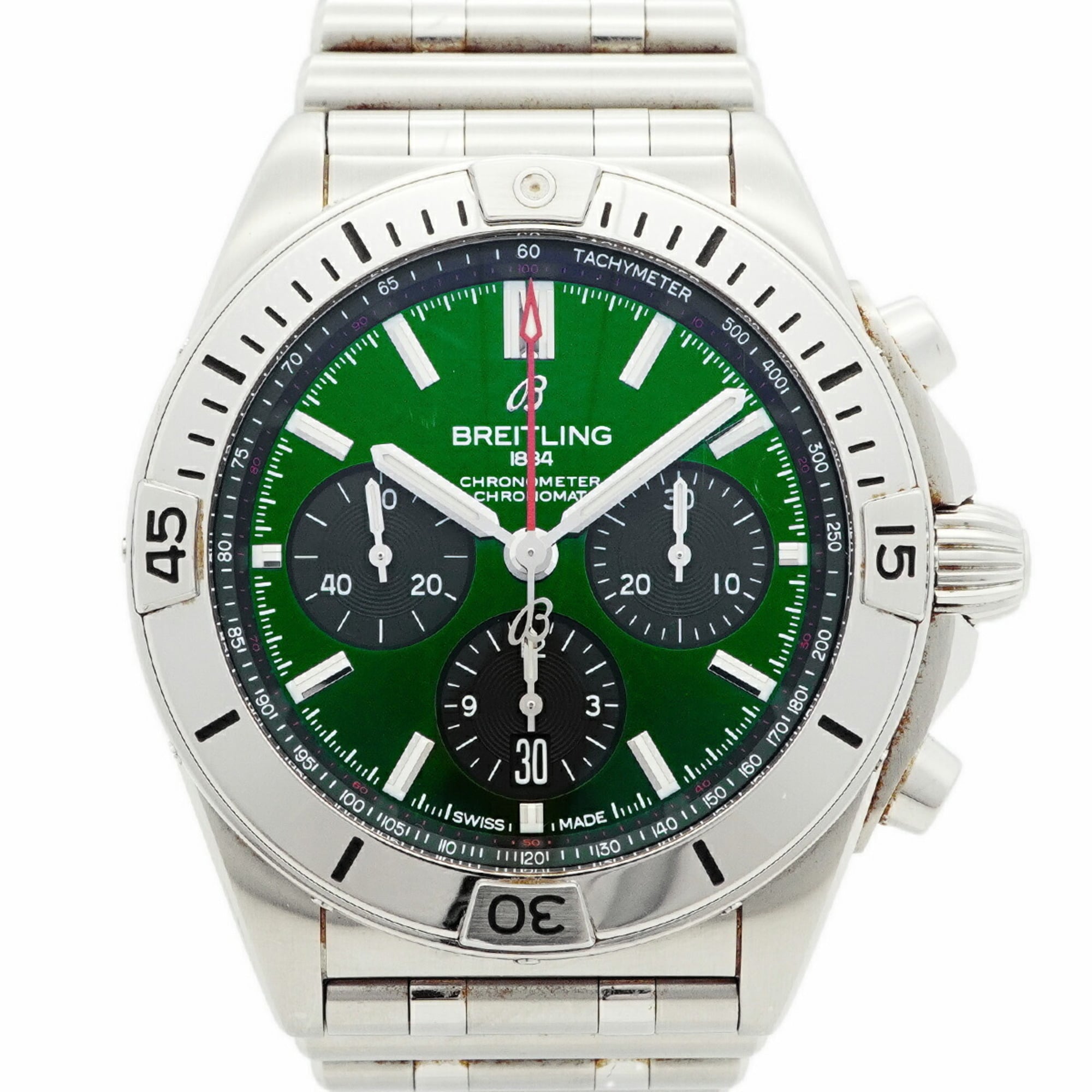 Breitling Chronomat AB0134 Green Dial Men\'s Watch