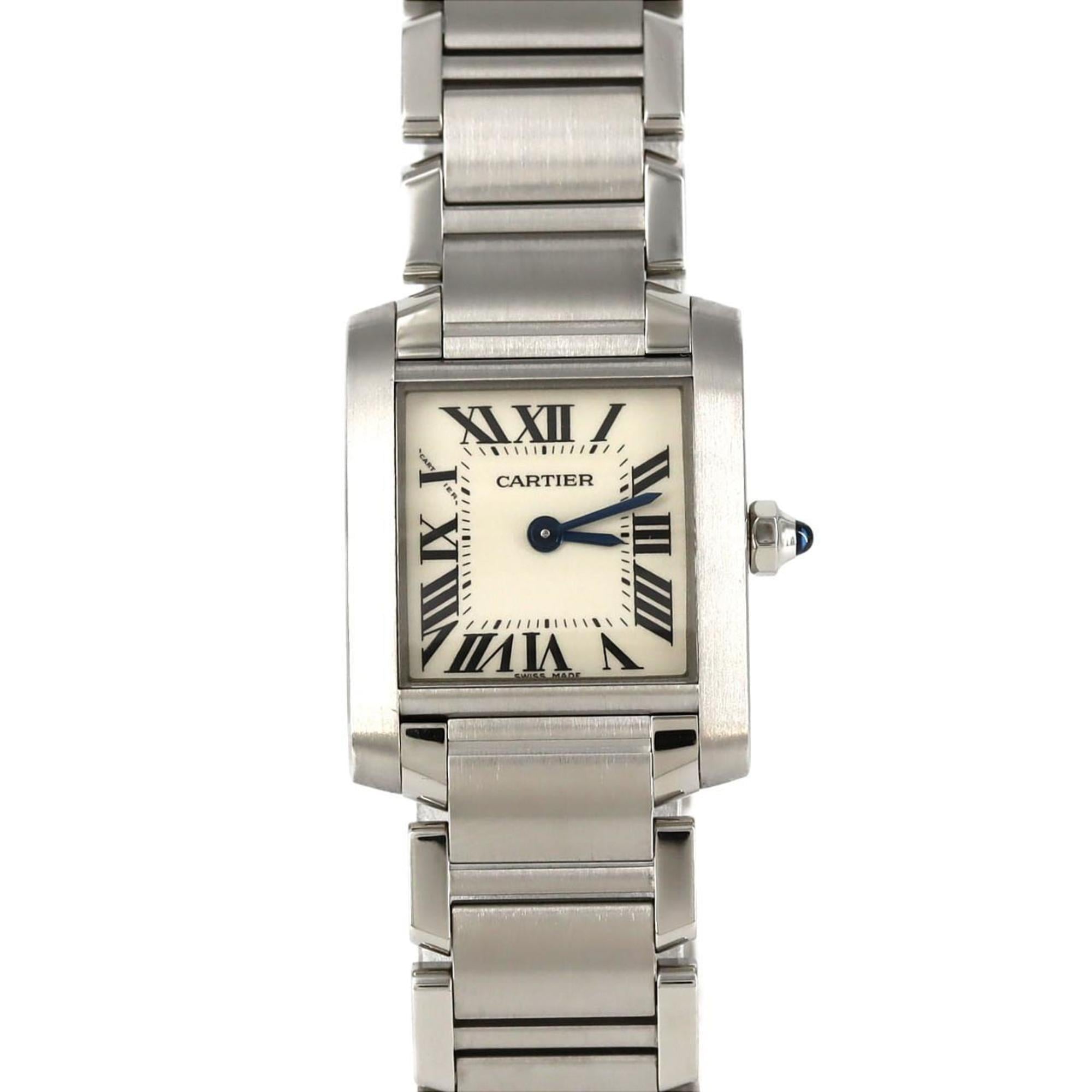 Cartier Tank Franaise SM W51008Q3 Stainless Steel Quartz Watch