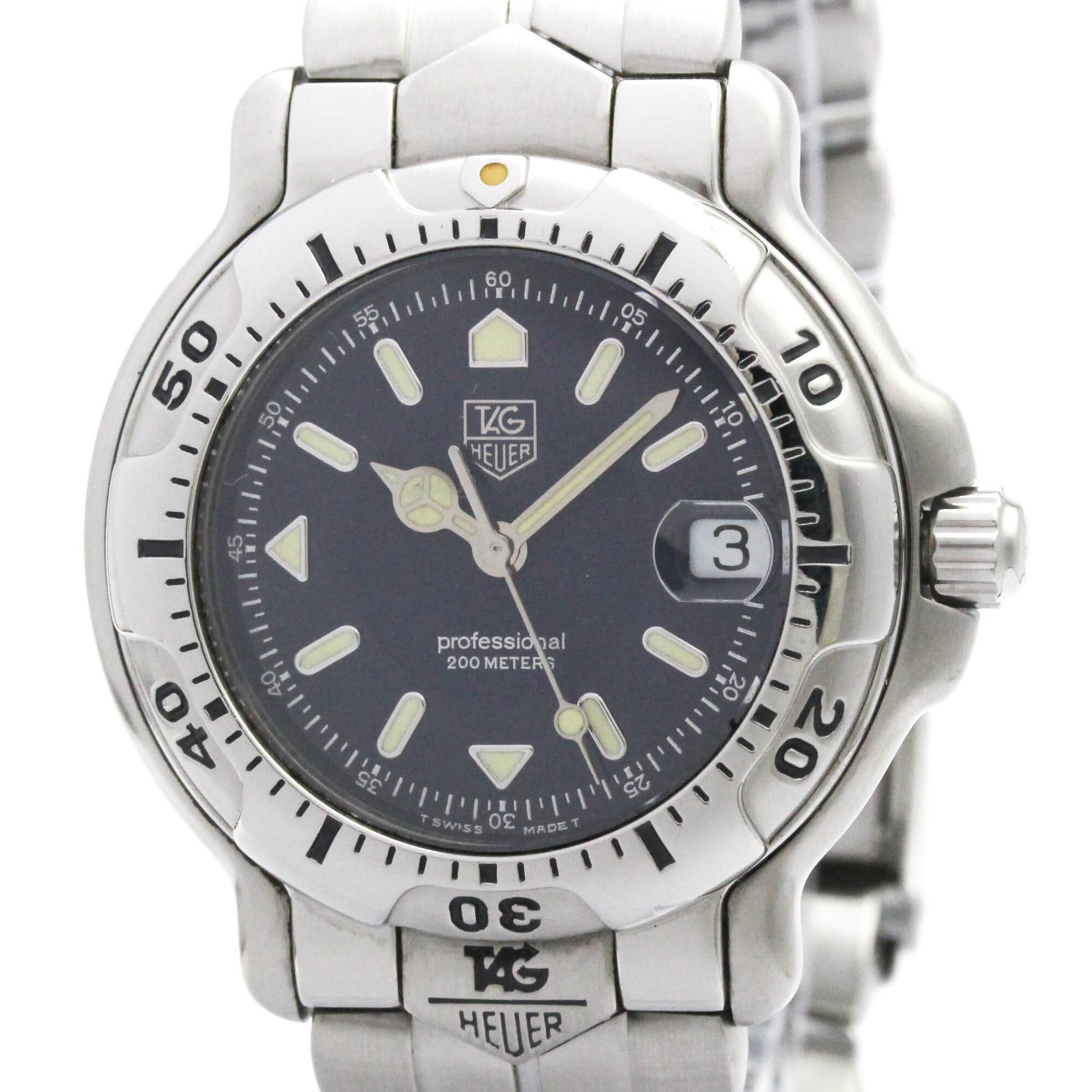 TAG HEUER 6000 Professional Quartz Mind Size Watch WH1215 Polished
