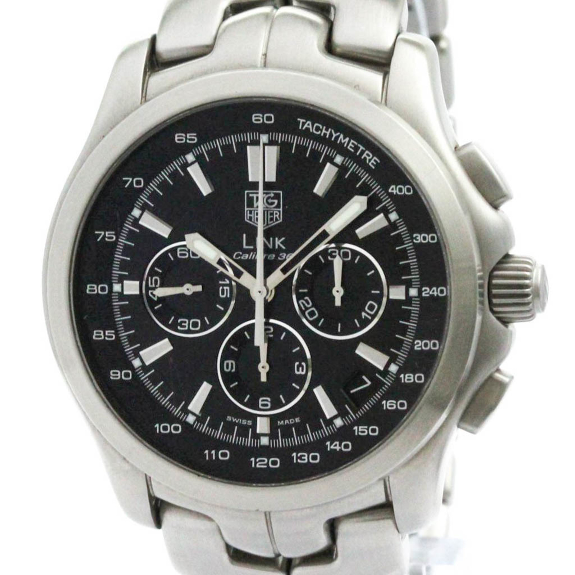 Polished TAG HEUER Link Calibre 16 Chronograph Automatic Watch CT511A