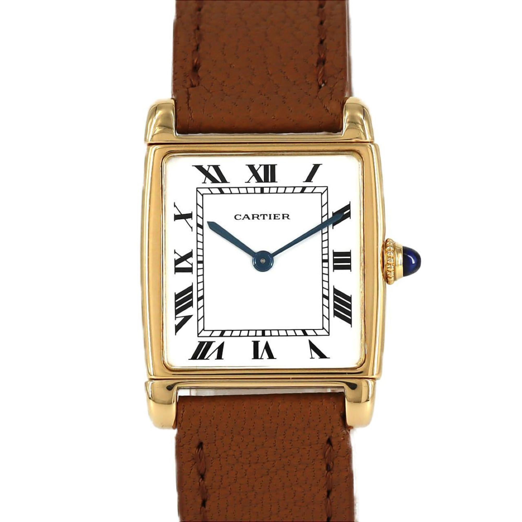 Cartier Tank Reverso LM YG watch, manual winding
