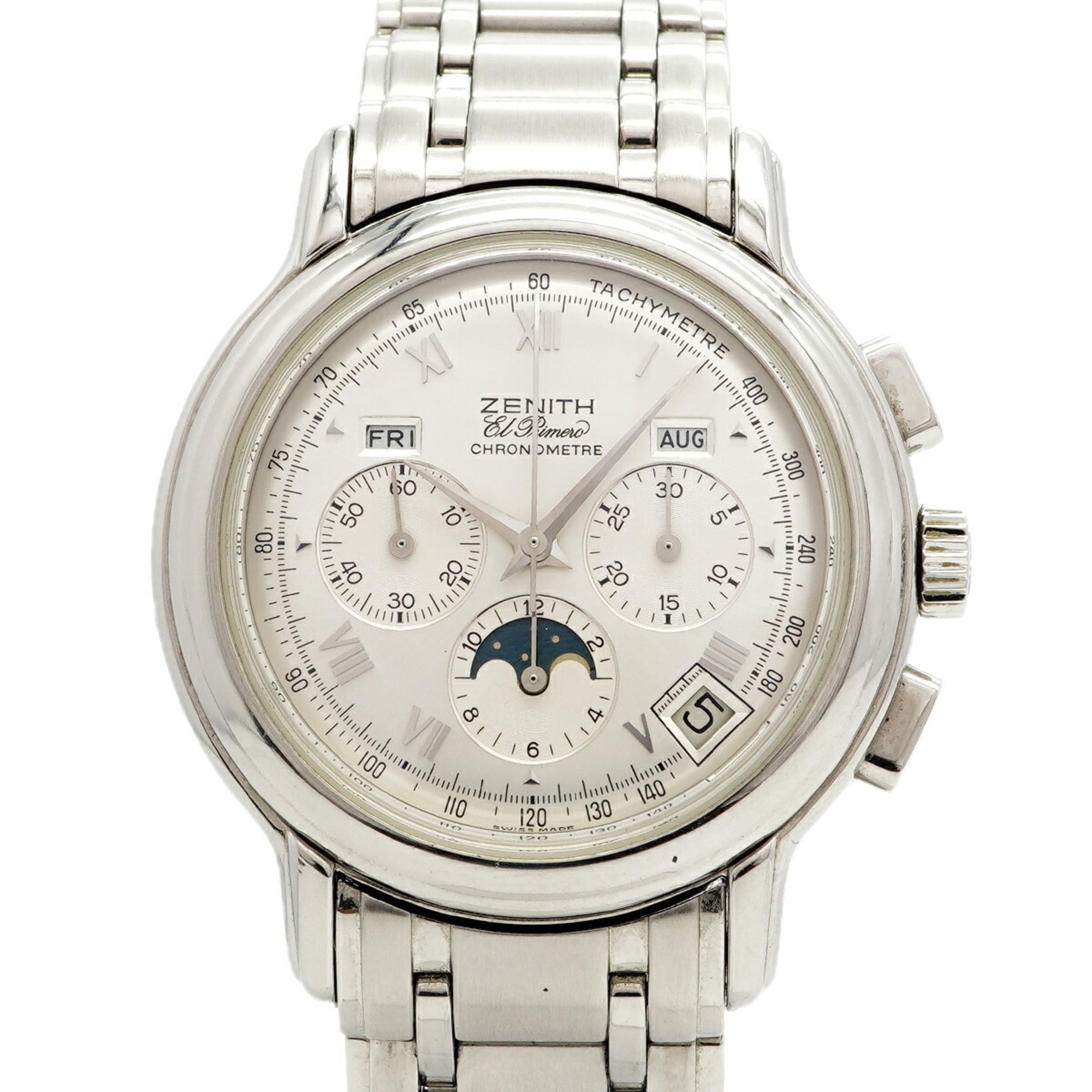 Zenith Chronomaster Triple Calendar Moonphase 02.0240.410 Silver Dial Men\'s Watch