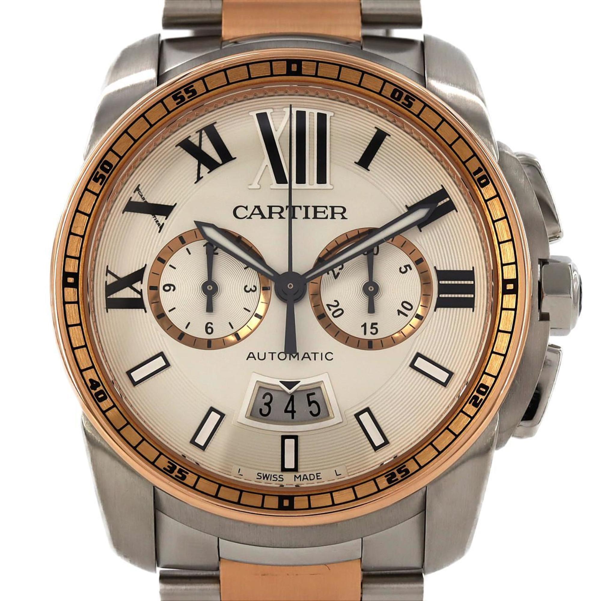 Cartier Calibre de Chronograph PG Two-tone Watch W7100042 SSxPG Automatic