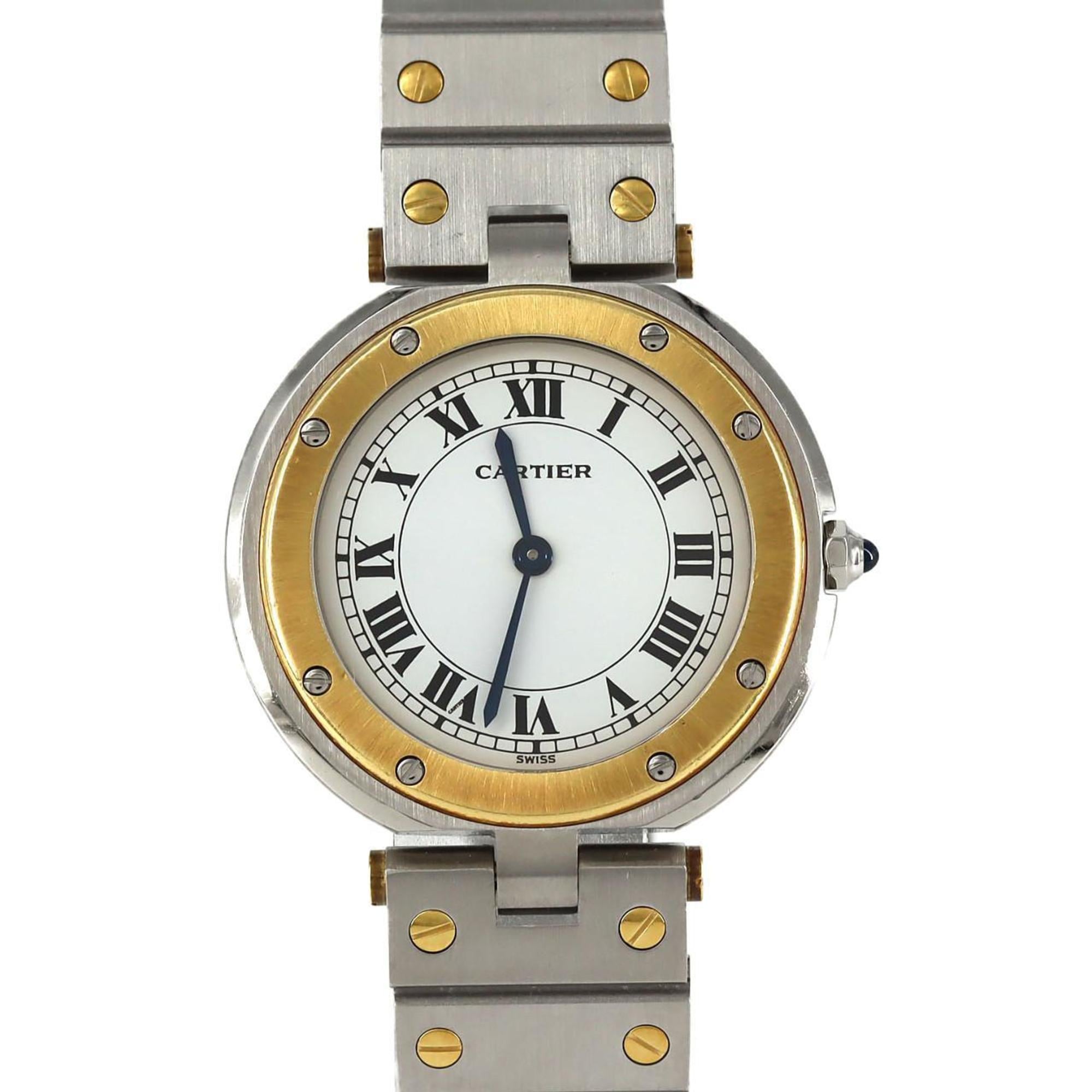 Cartier Santos Vend™me Aoyama LM YG Combination 83038288 SSxYG Quartz Watch