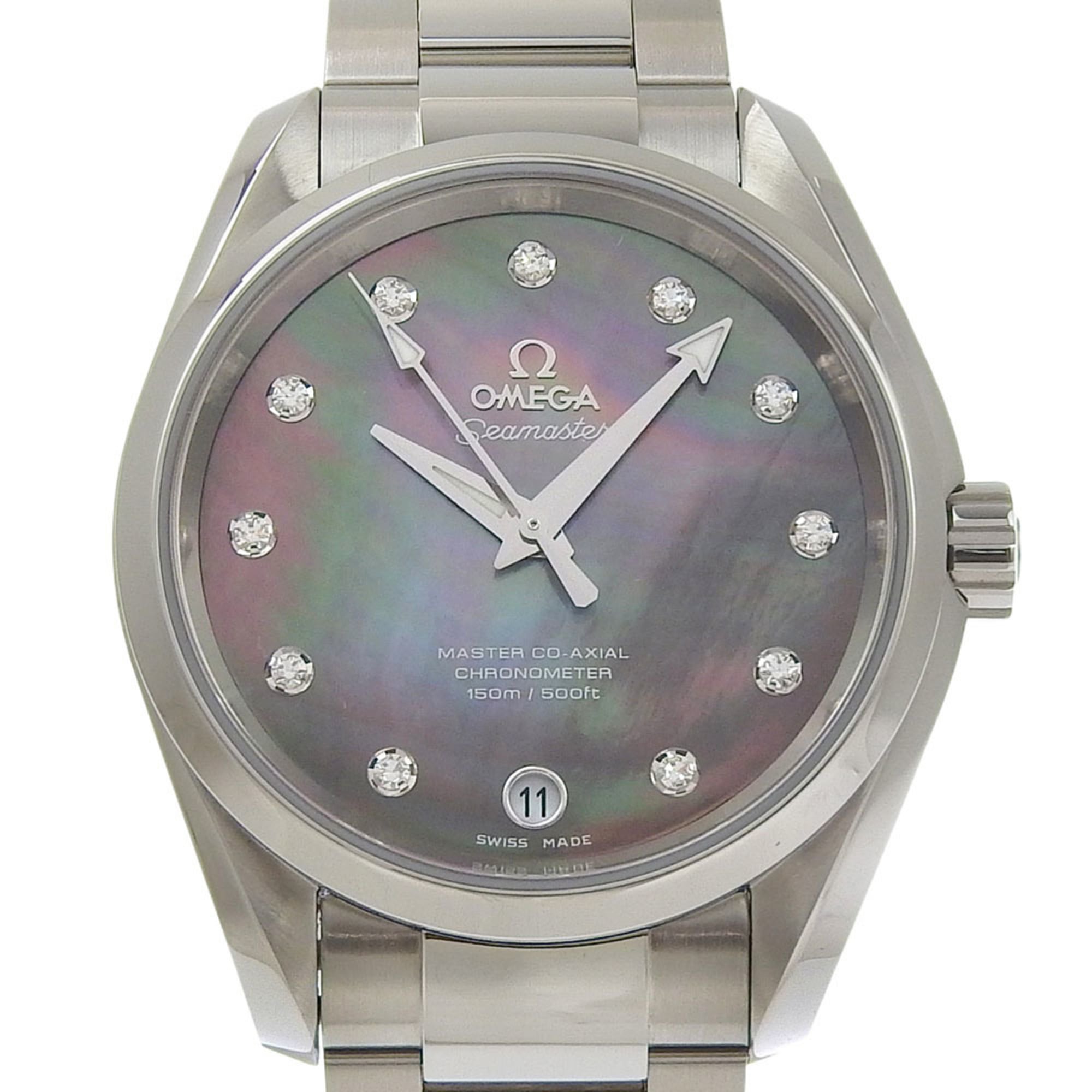 Like New Omega Seamaster Aqua Terra 231 10 39 21 57 001 11P Diamond Date Mother-of-Pearl Dial