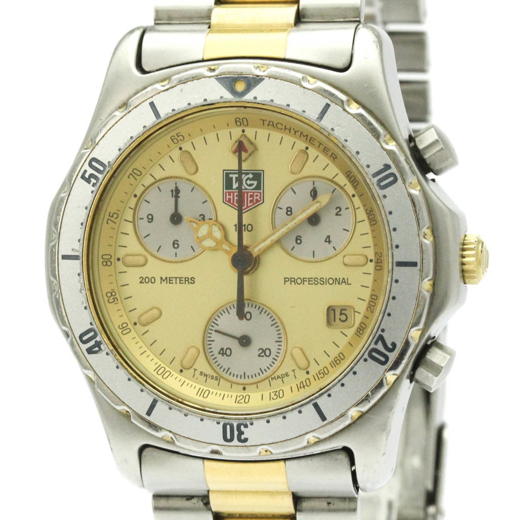 TAG HEUER 2000 Professional Chronograph Gold Plated Steel Watch CE1121
