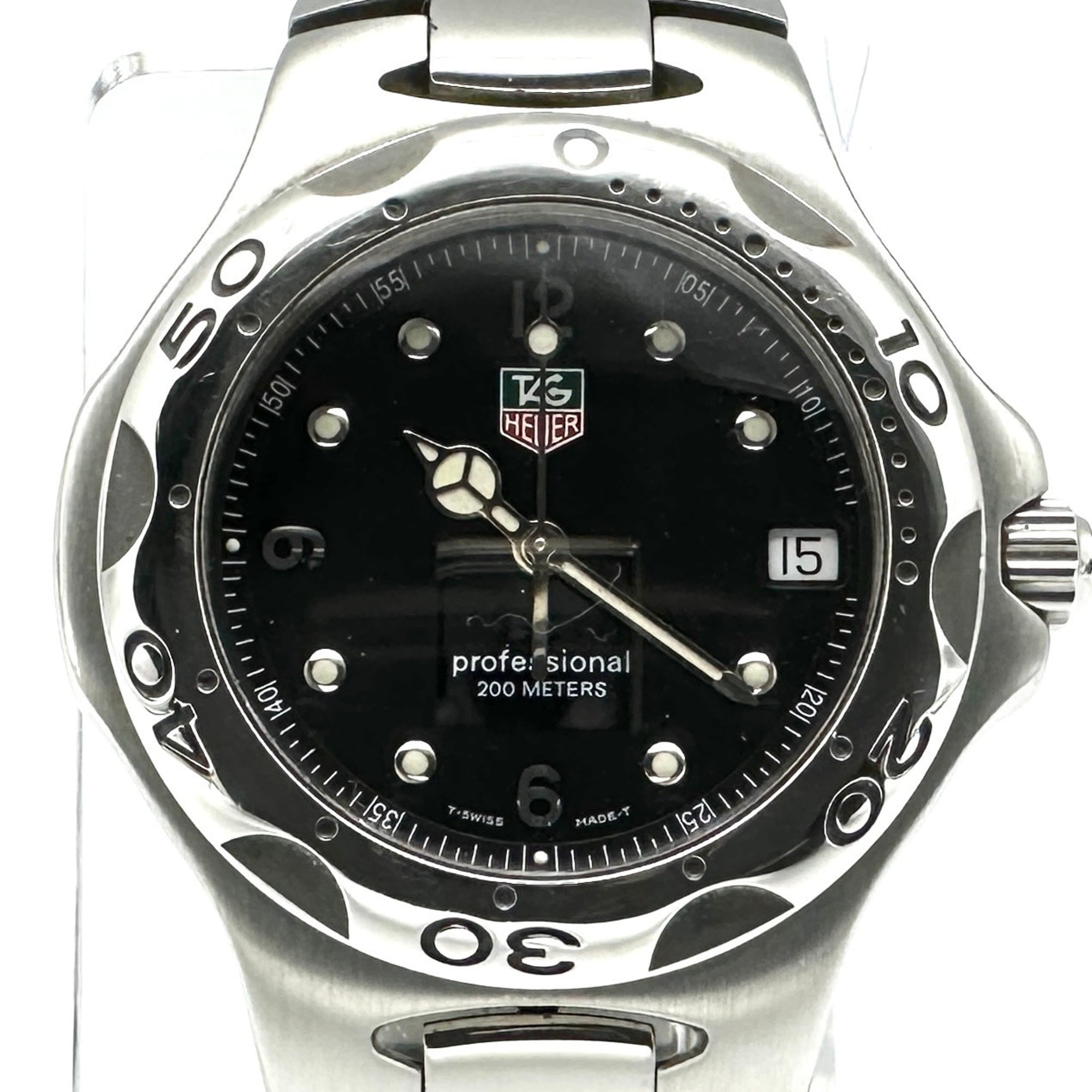 TAG HEUER Kirium Professional 200 Date WL1112 Quartz Stainless Steel Men\'s Watch with Black Dial