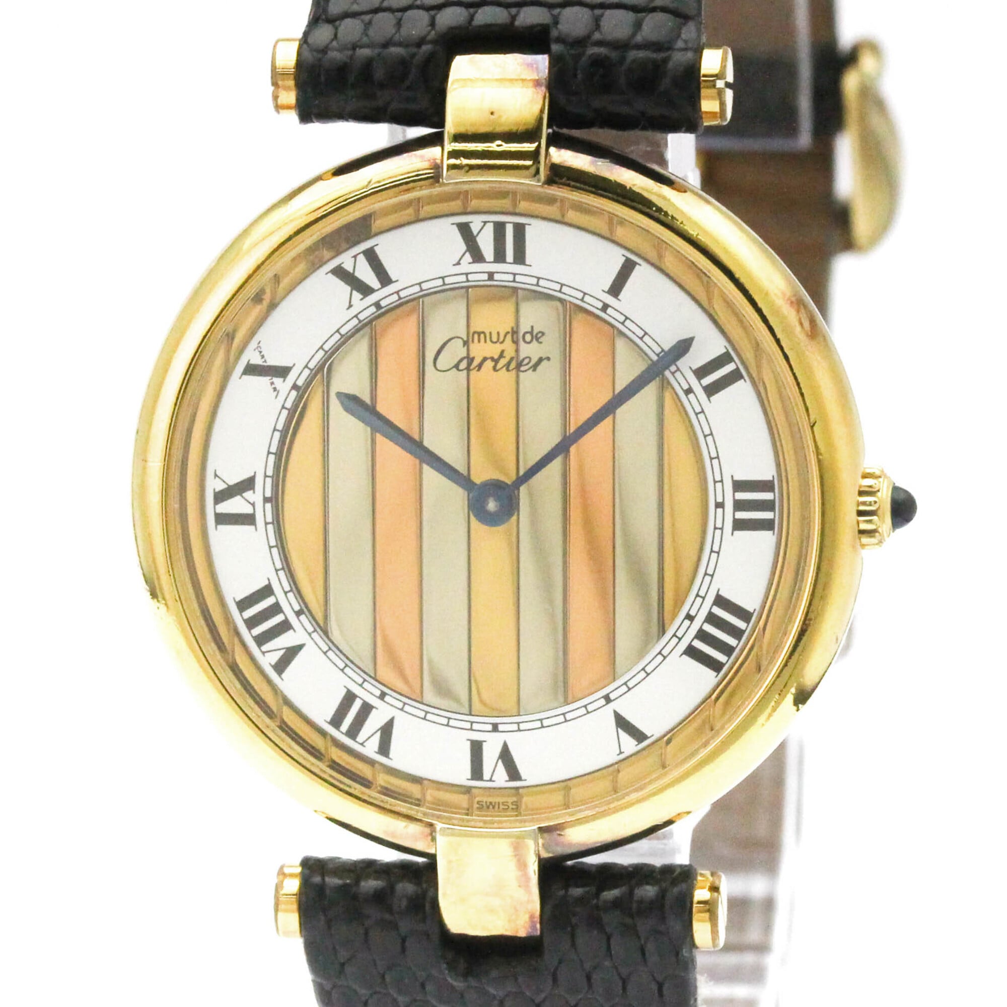 CARTIER Must Vendome Vermeil Gold Plated Quartz Ladies Watch