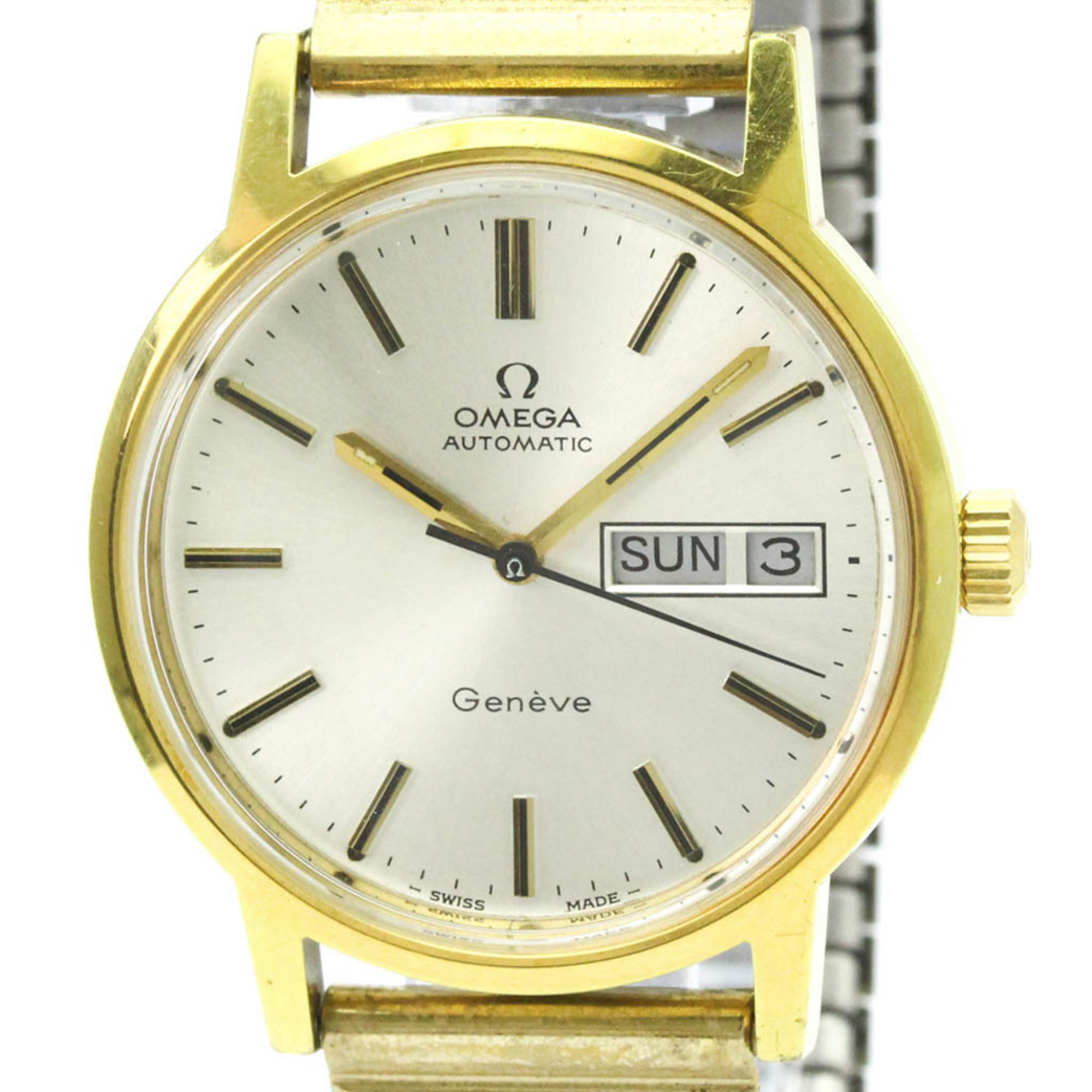 OMEGA Geneve Day Date Cal 1022 Automatic Mens Watch 166.0117 Vintage