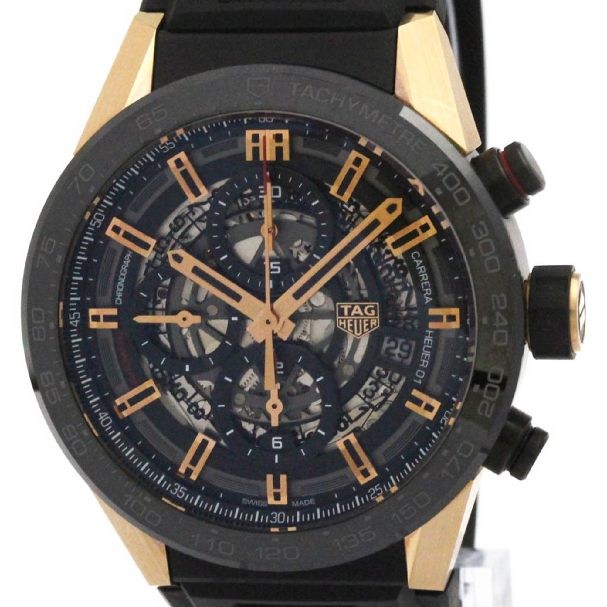 TAG HEUER Carrera Heuer 01 Chronograph Automatic Mens Watch CAR205A Polished