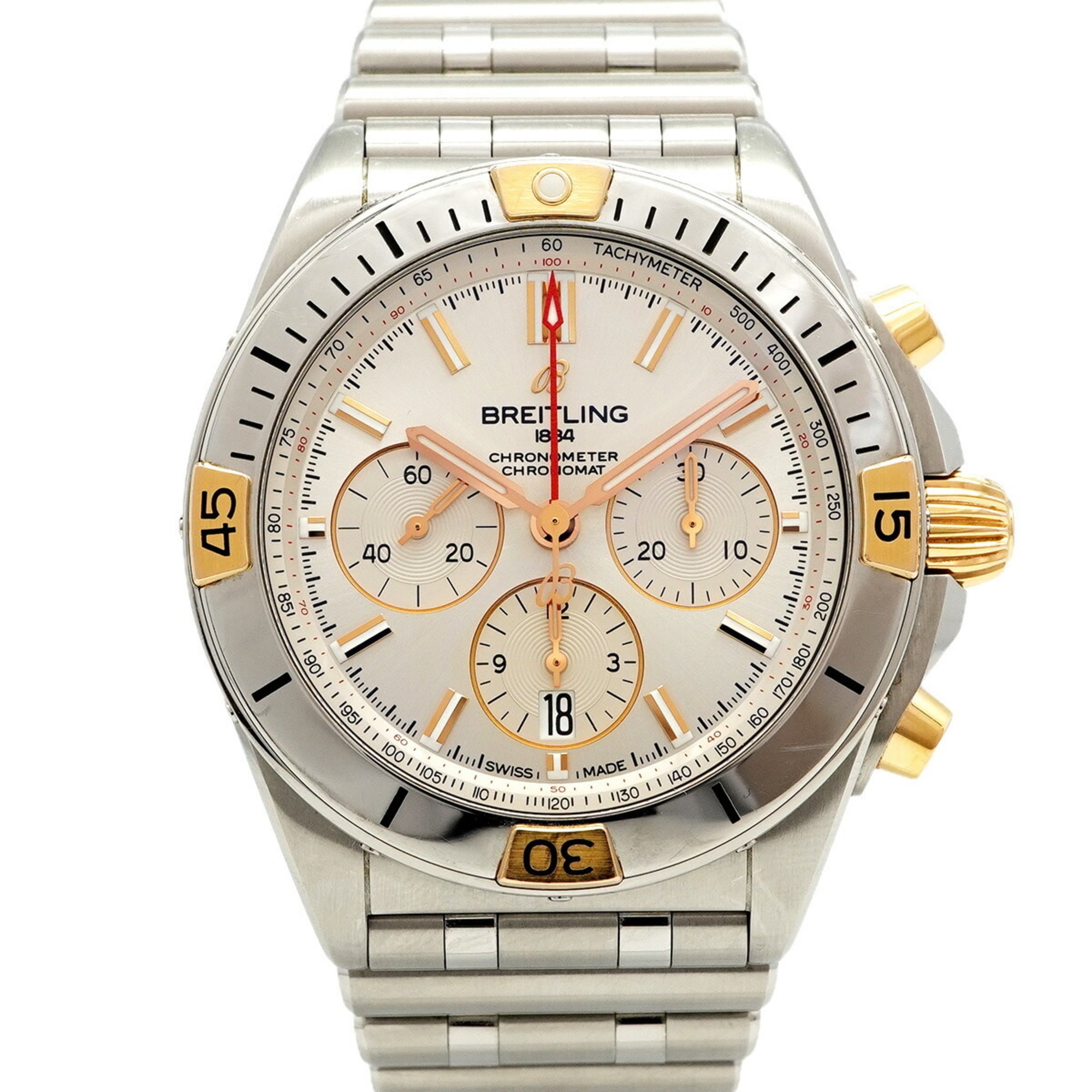 Breitling Chronomat IB0134 Silver Dial Men\'s Watch