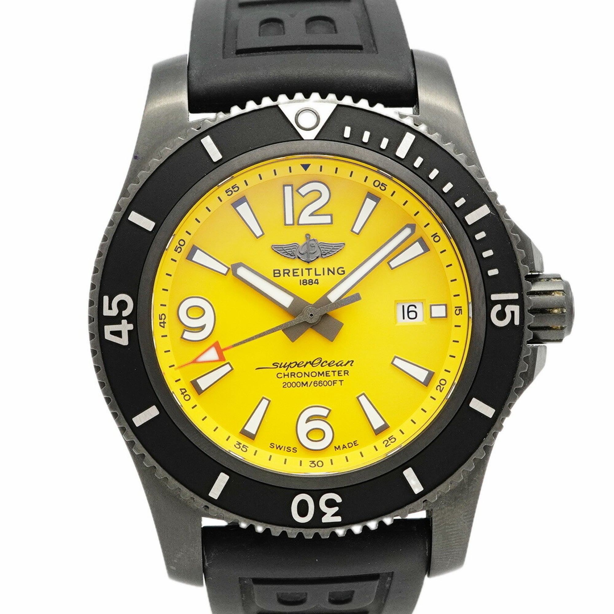 Breitling Superocean M17368 Yellow Dial Men\'s Watch