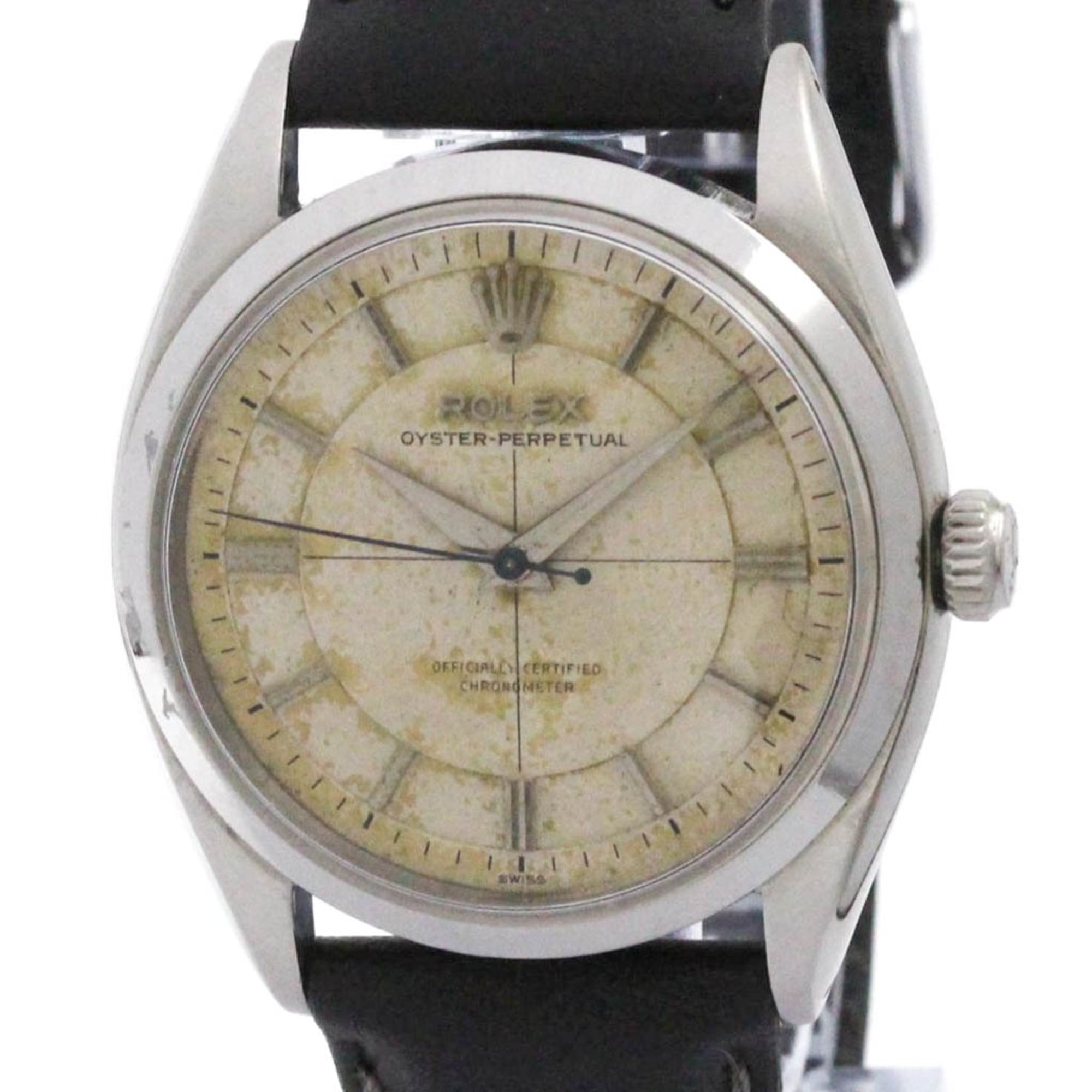 ROLEX Oyster Perpetual Stainless Steel Automatic Mens Watch 6564 Vintage
