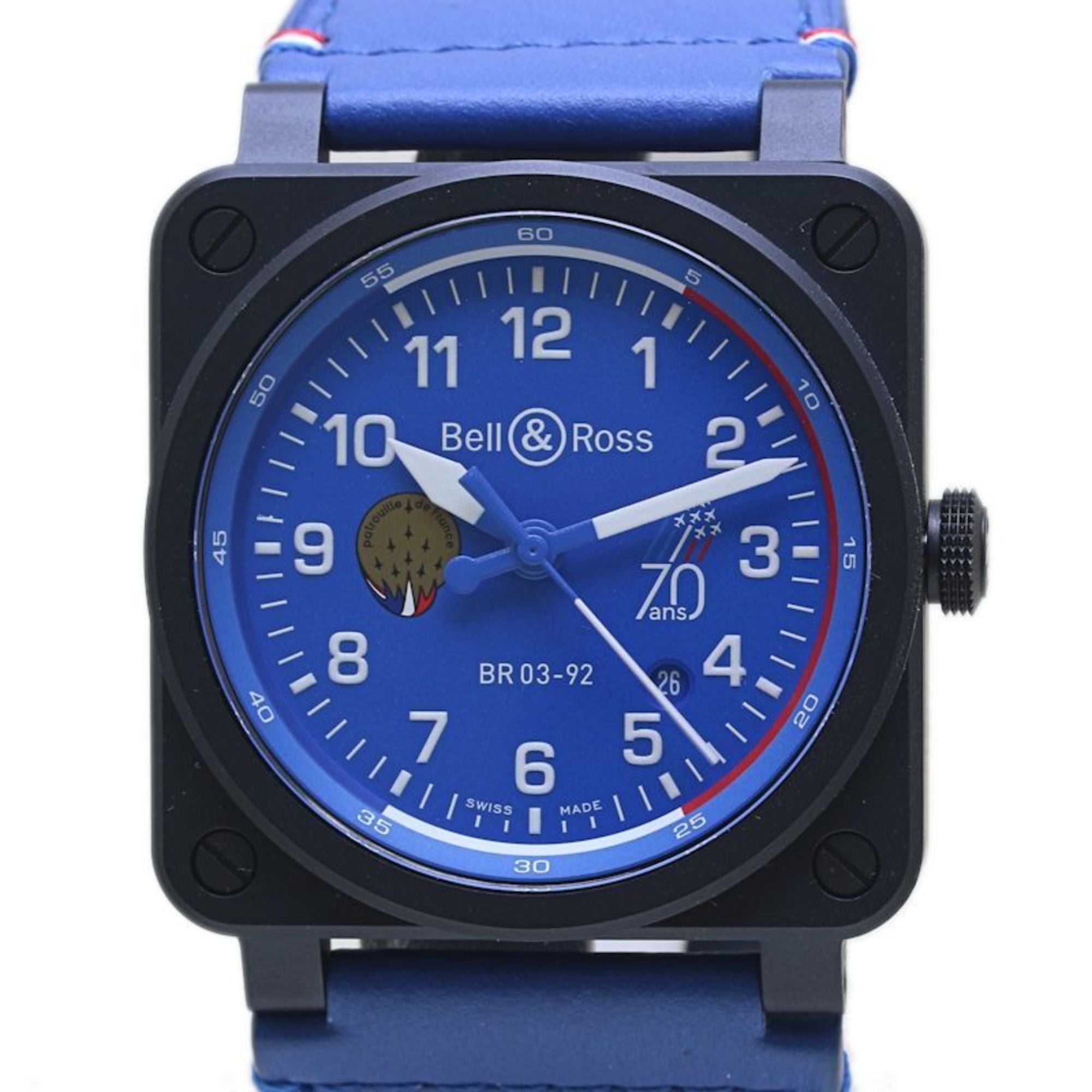 Bell & Ross BR-03 Patrouille de France 70th Anniversary Watch BR0392-PAF7-CE SCA BR03-92-CBL Men\'s