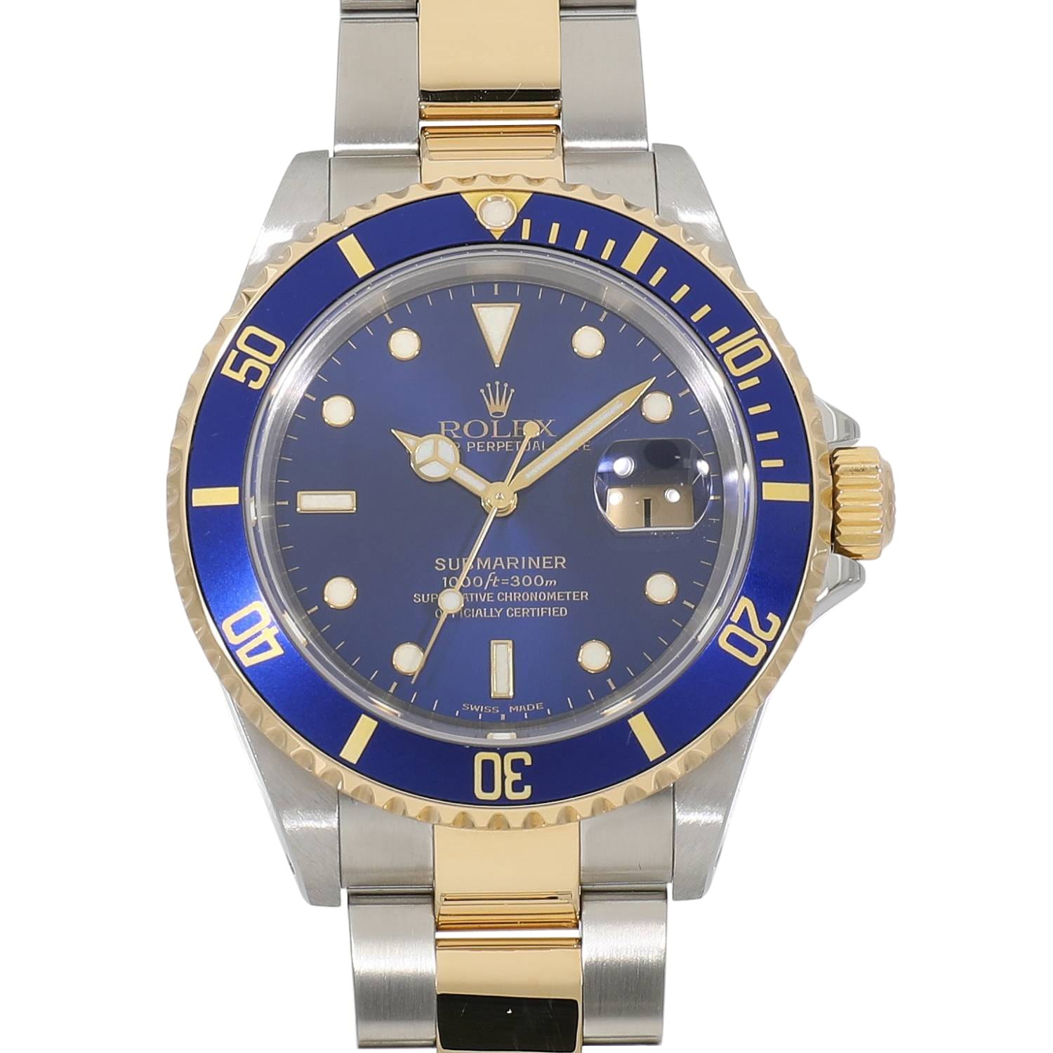 2002 [USED] ROLEX SUBMARINER DATE 16613 BLUE Watch Ref: 16613