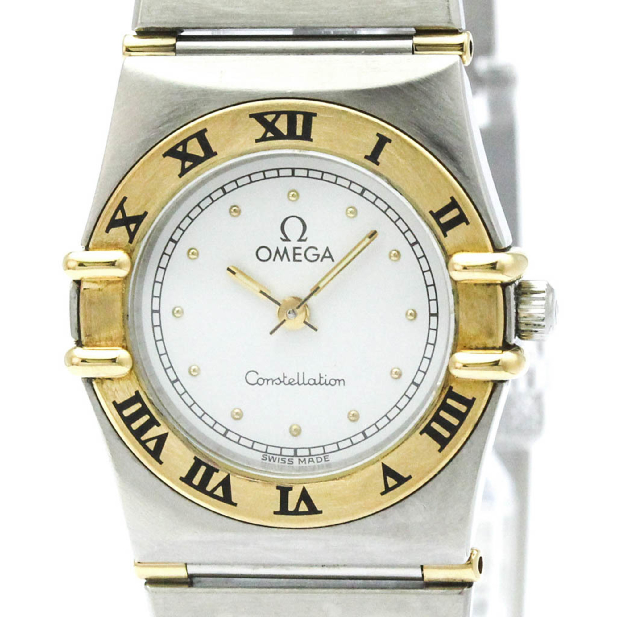 OMEGA Constellation 18K Gold Steel Ladies Watch 795.1080 Polished