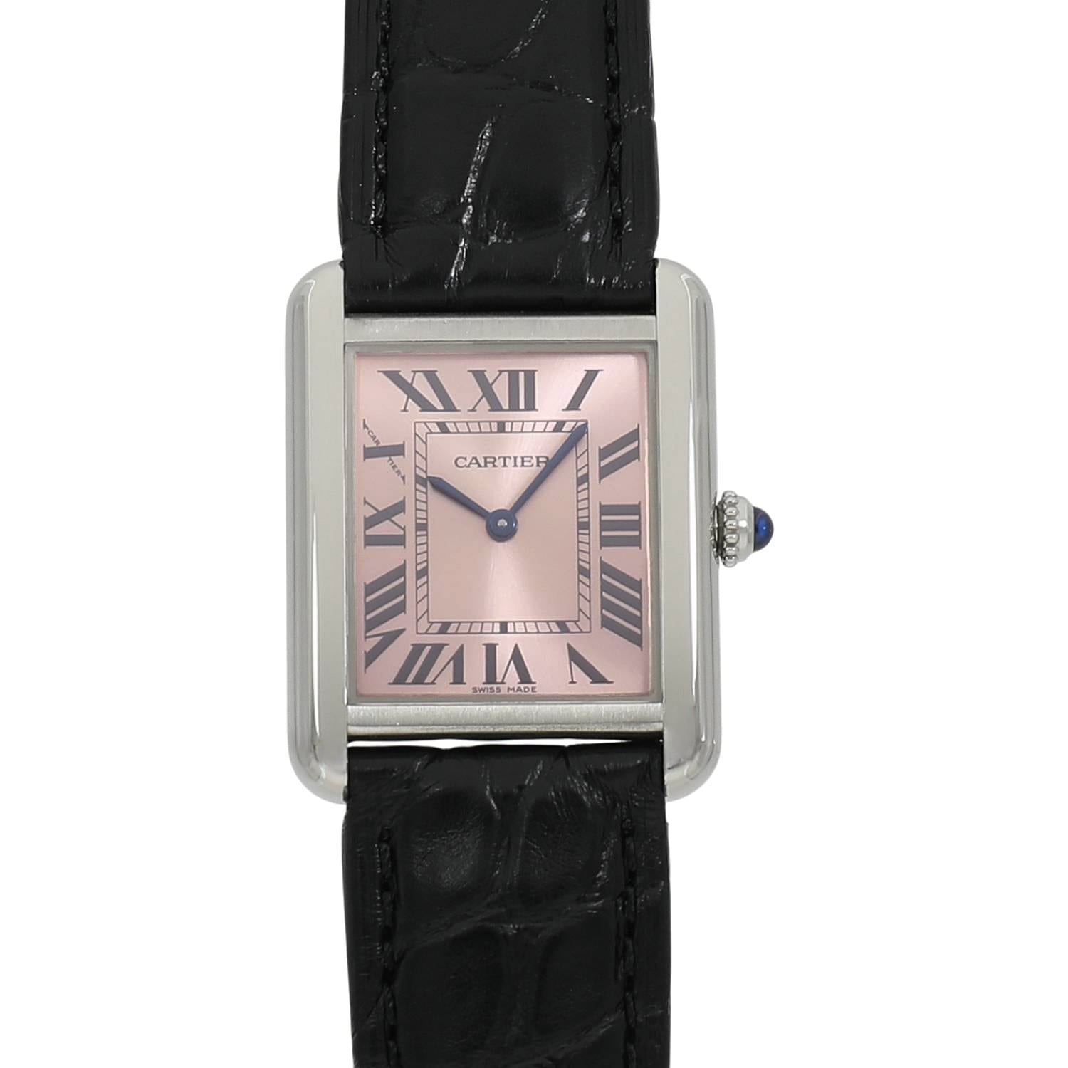 2014 [USED] CARTIER TANK SOLO WATCH SMALL W5200000 PINK Watch Ref: W5200000