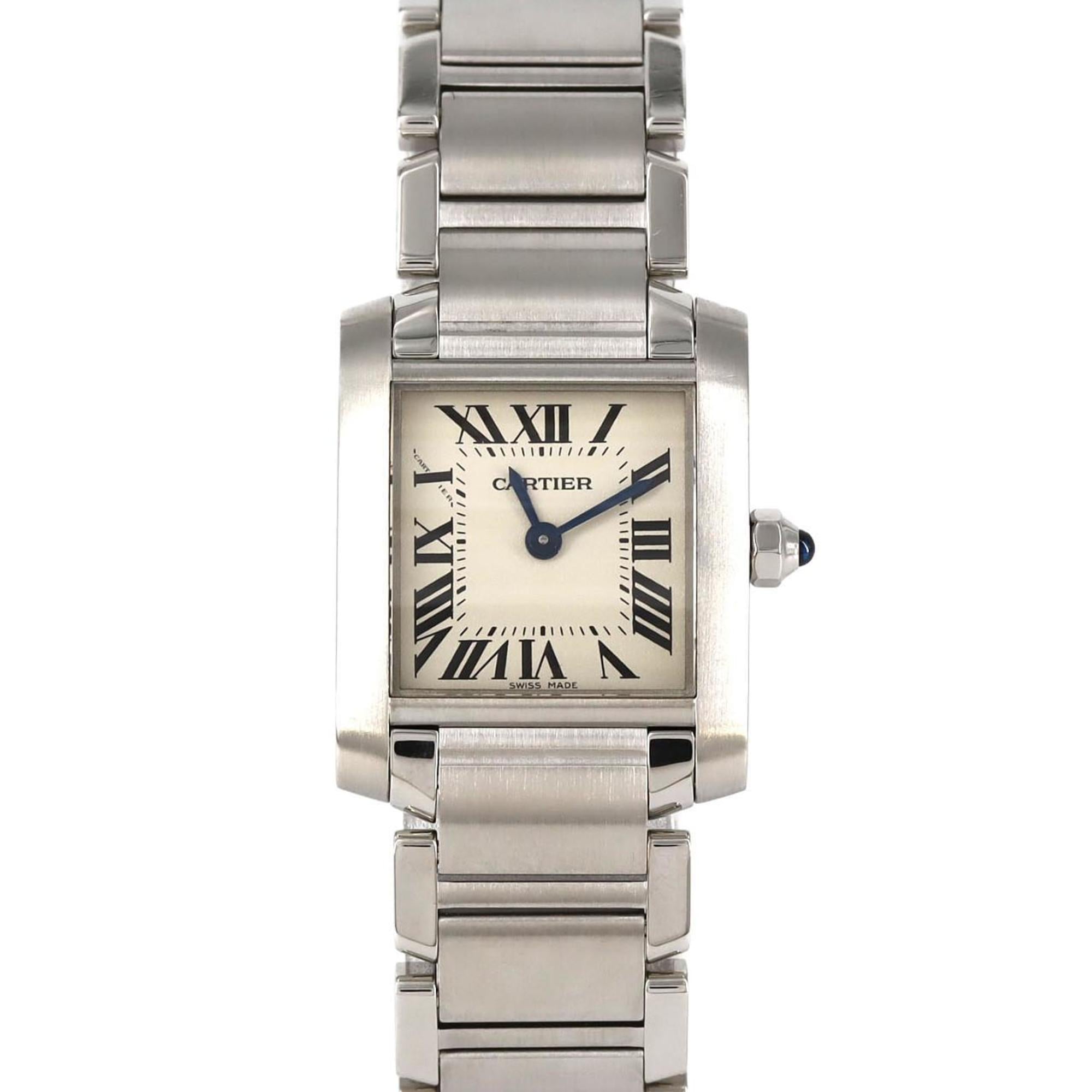 Cartier Tank Franaise SM W51008Q3 Stainless Steel Quartz Watch