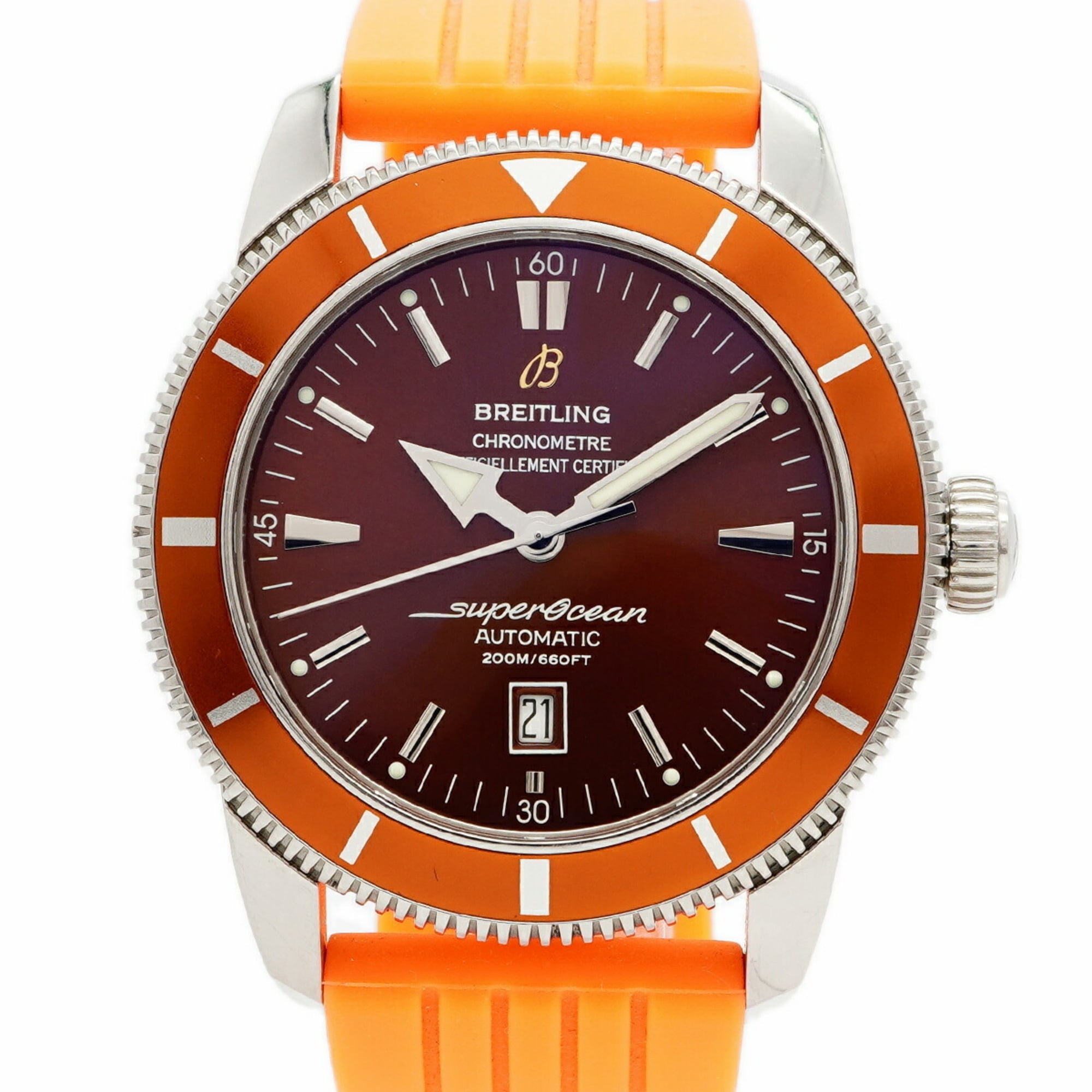 Breitling Superocean A17320 Orange Dial Men\'s Watch