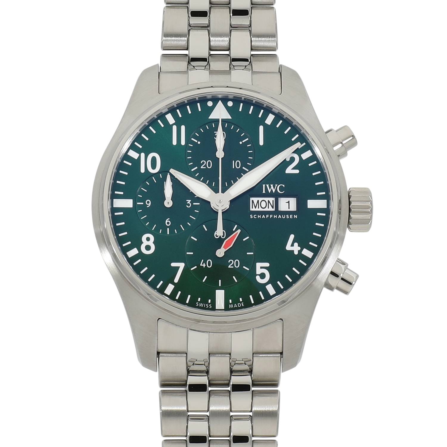 [NEW] IWC PILOT WATCH CHRONOGRAPH 41 IW388104 GREEN Watch Ref: IW388104