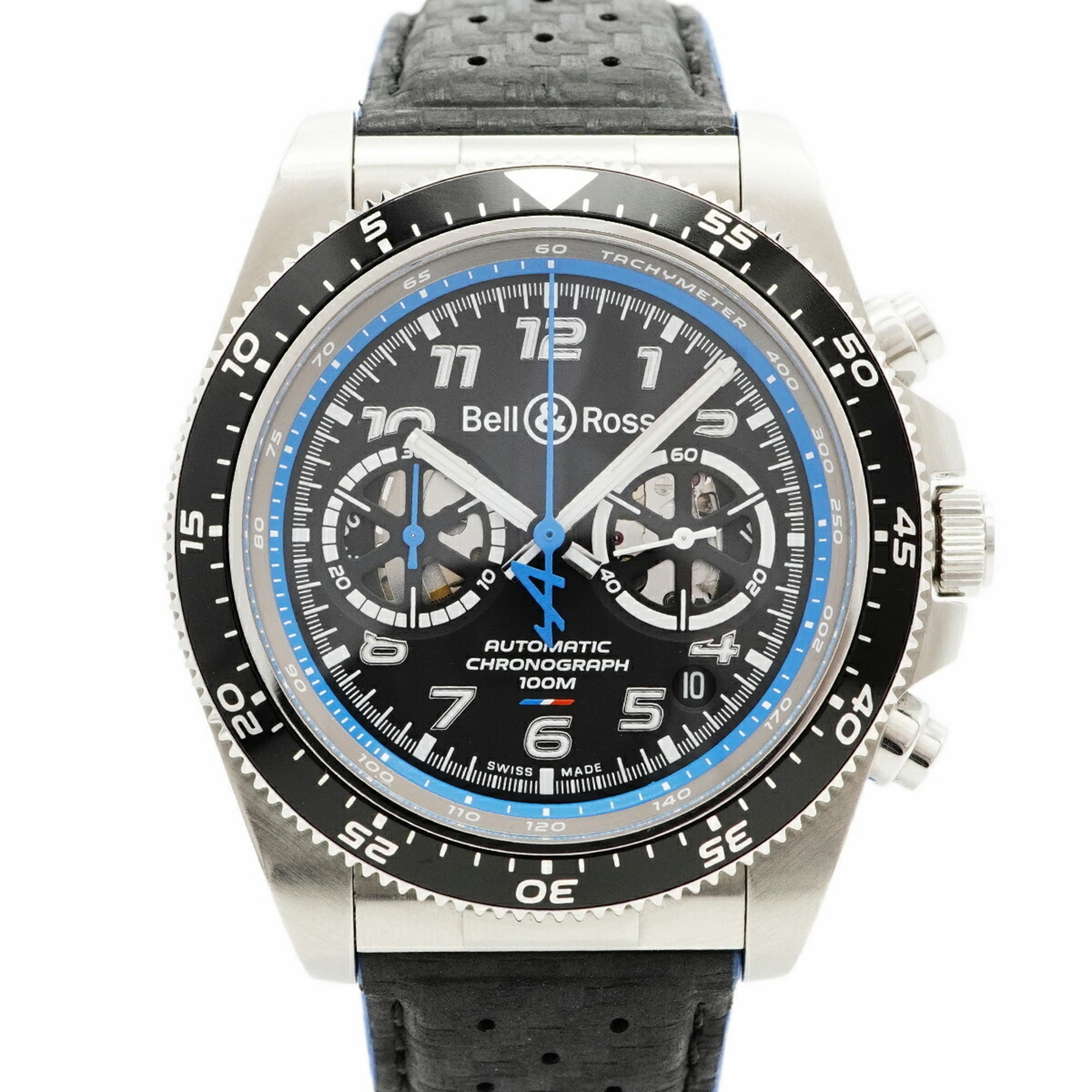 Bell & Ross BRV3-94 CHRONO A521 BRV394-A521 SCA Black Dial Men\'s Watch