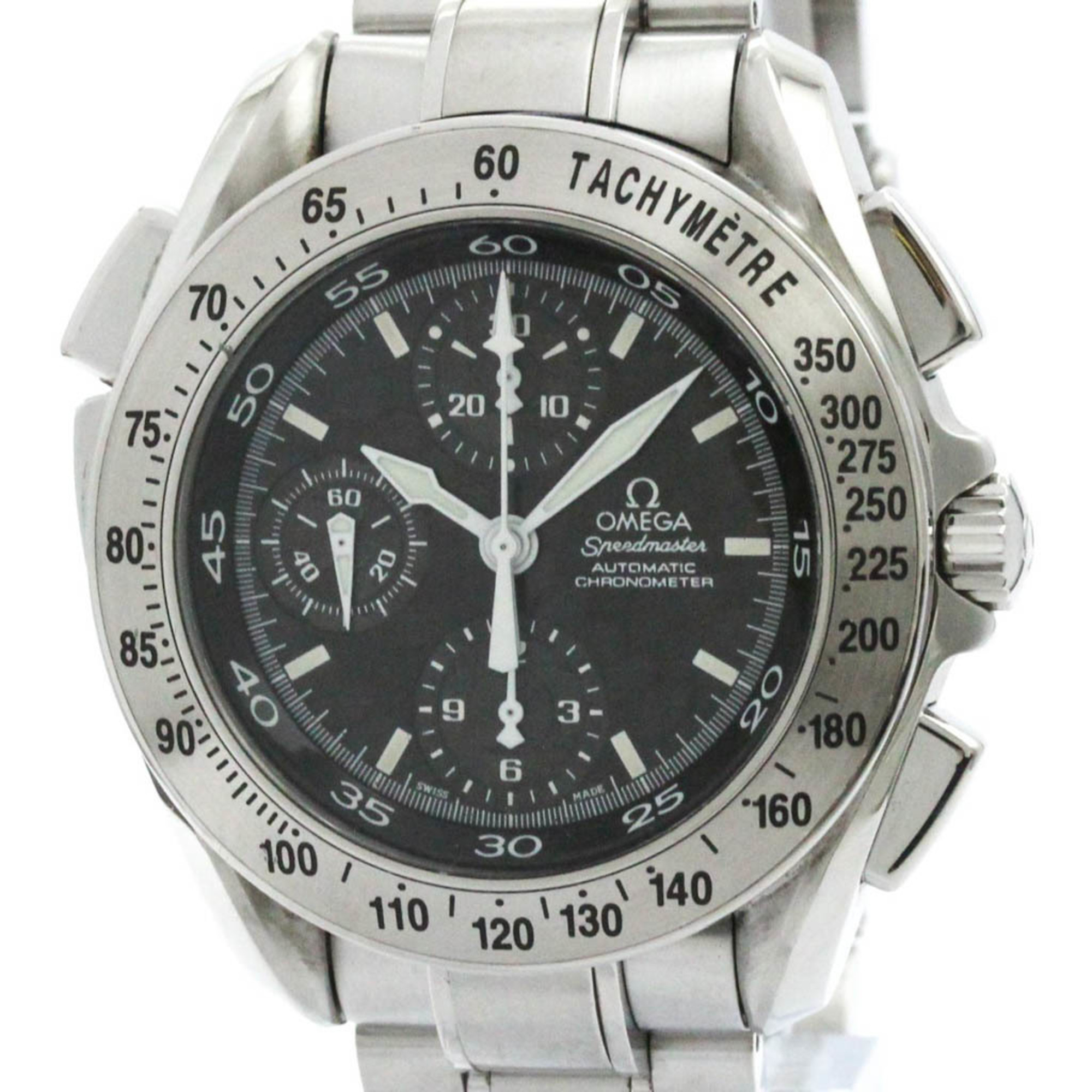 Polished OMEGA Speedmaster Split Second Steel Automatic Watch 3540.50