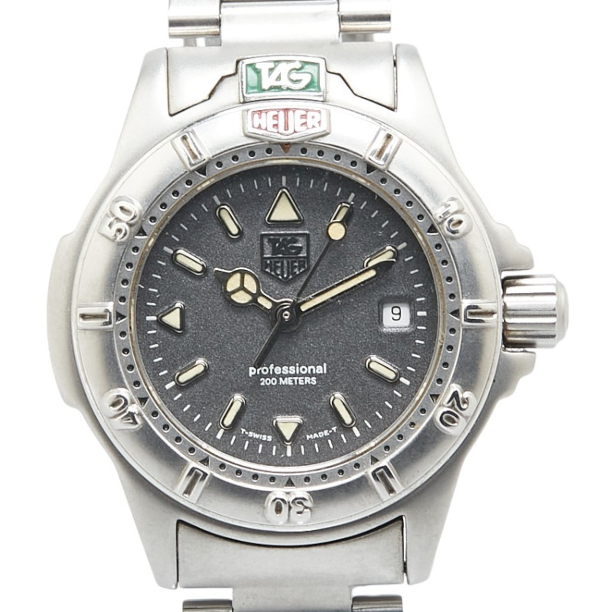 TAG Heuer 4000 Series Watch WF1411-0 Quartz Gray Dial Stainless Steel Women\'s HEUER