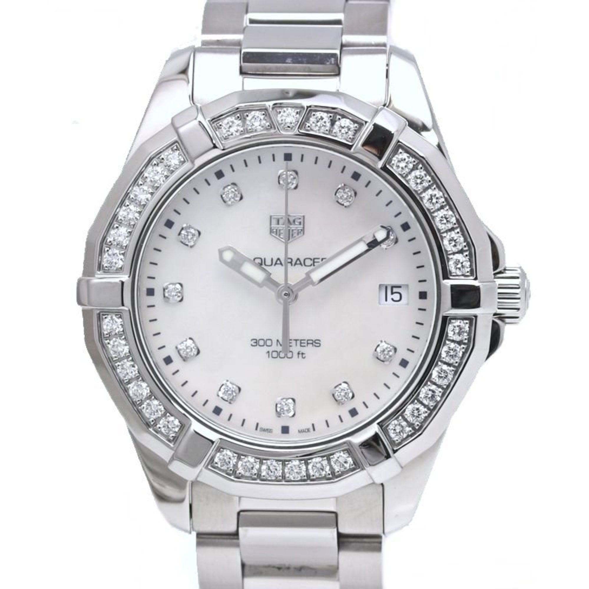 TAG HEUER Aquaracer Bezel with 11 Diamonds, Women\'s Watch WBD131C.BA0748SS, 39972