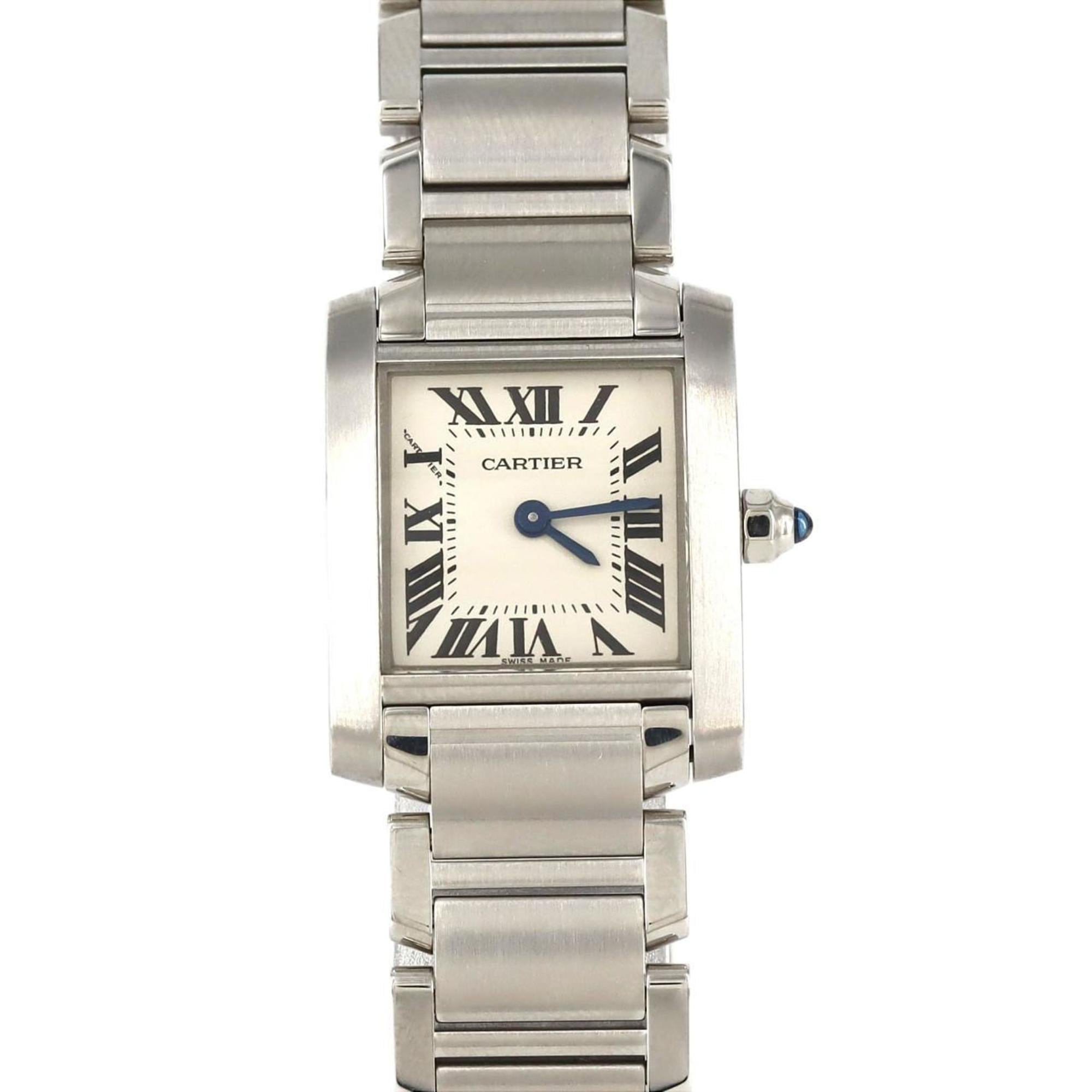 Cartier Tank Franaise SM W51008Q3 Stainless Steel Quartz Watch