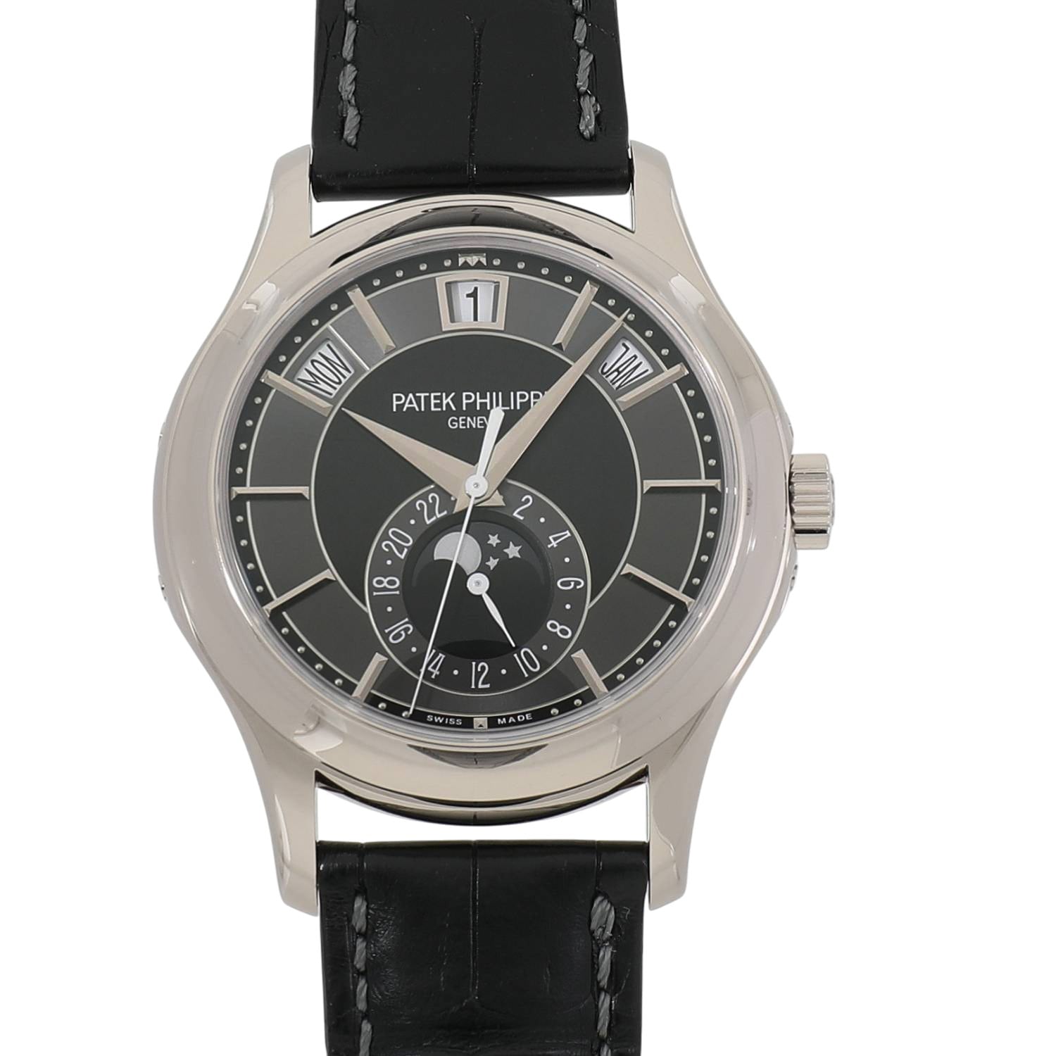 2016 [USED] PATEK PHILIPPE COMPLICATION ANNUAL CALENDAR MOONPHASE 5205 BLACK Watch Ref: 5205