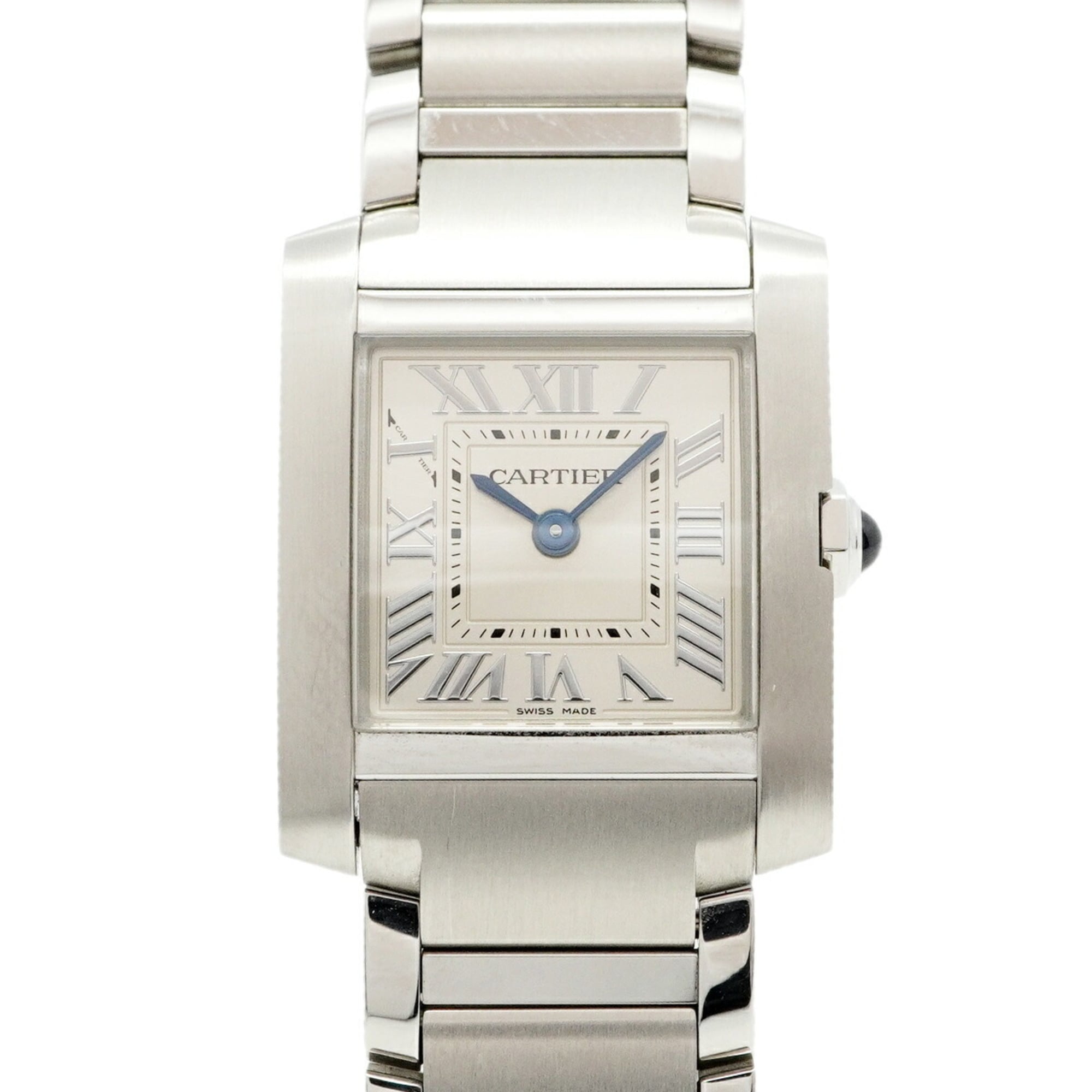 Cartier Tank Franaise SM WSTA0065 Silver Dial Women\'s Watch