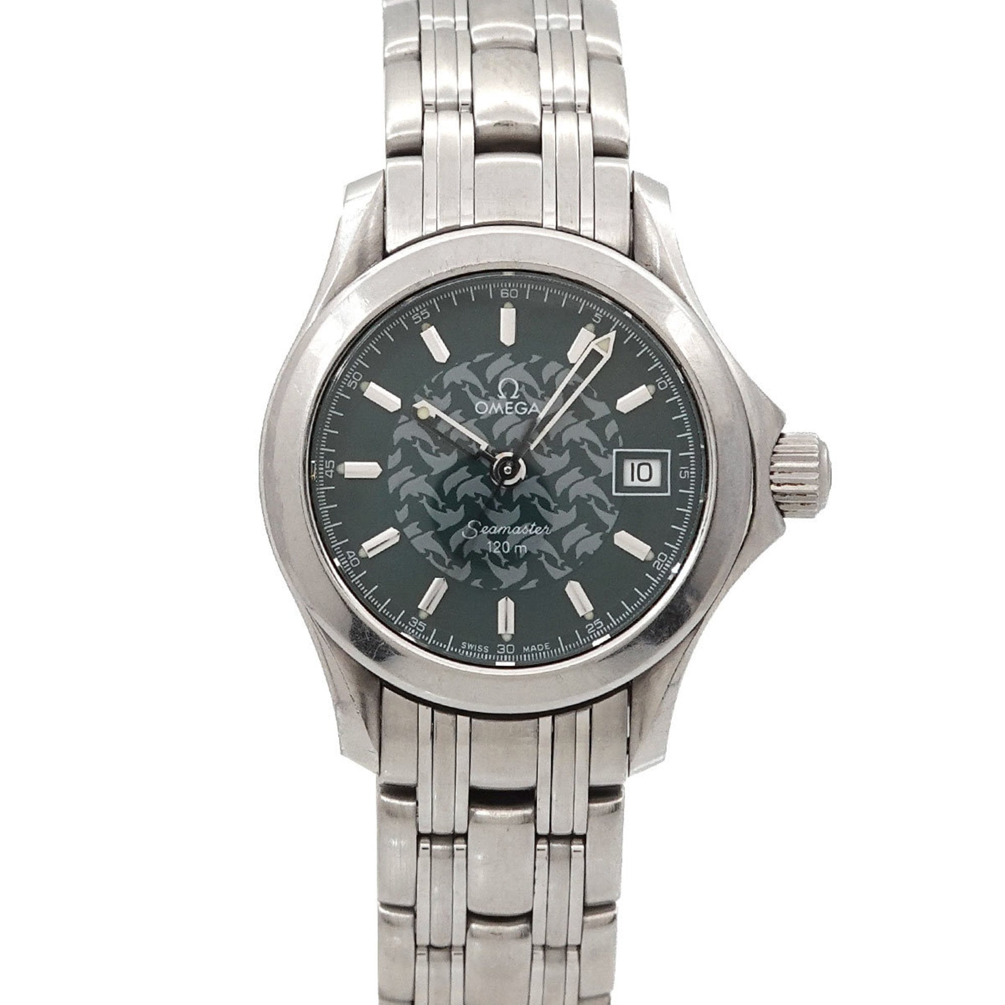 Omega Seamaster 120 Jack Mayol 1998 Limited Edition of 2500 Pieces 2586 70 Ladies\' Watch Date Green