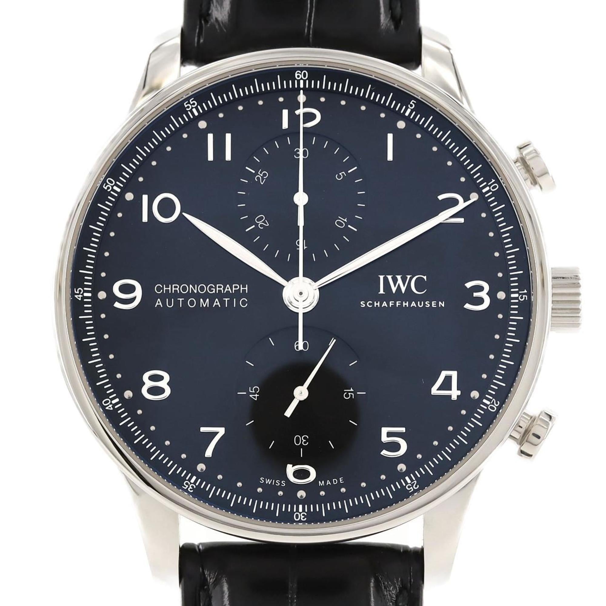 IWC Portuguese Chronograph IW371609 SS Wristwatch Automatic
