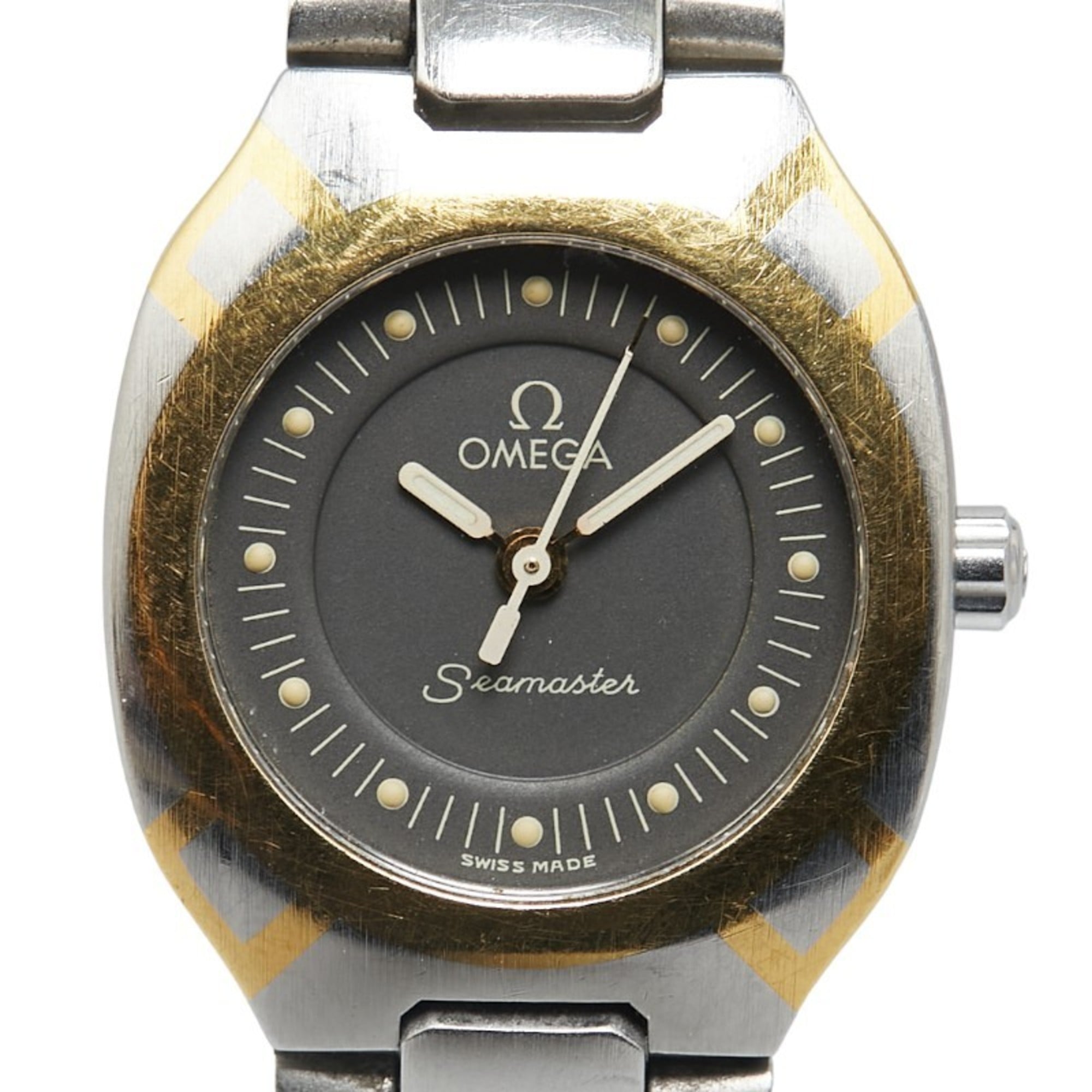 OMEGA Seamaster Polaris Watch Quartz Grey Dial Stainless Steel Ladies