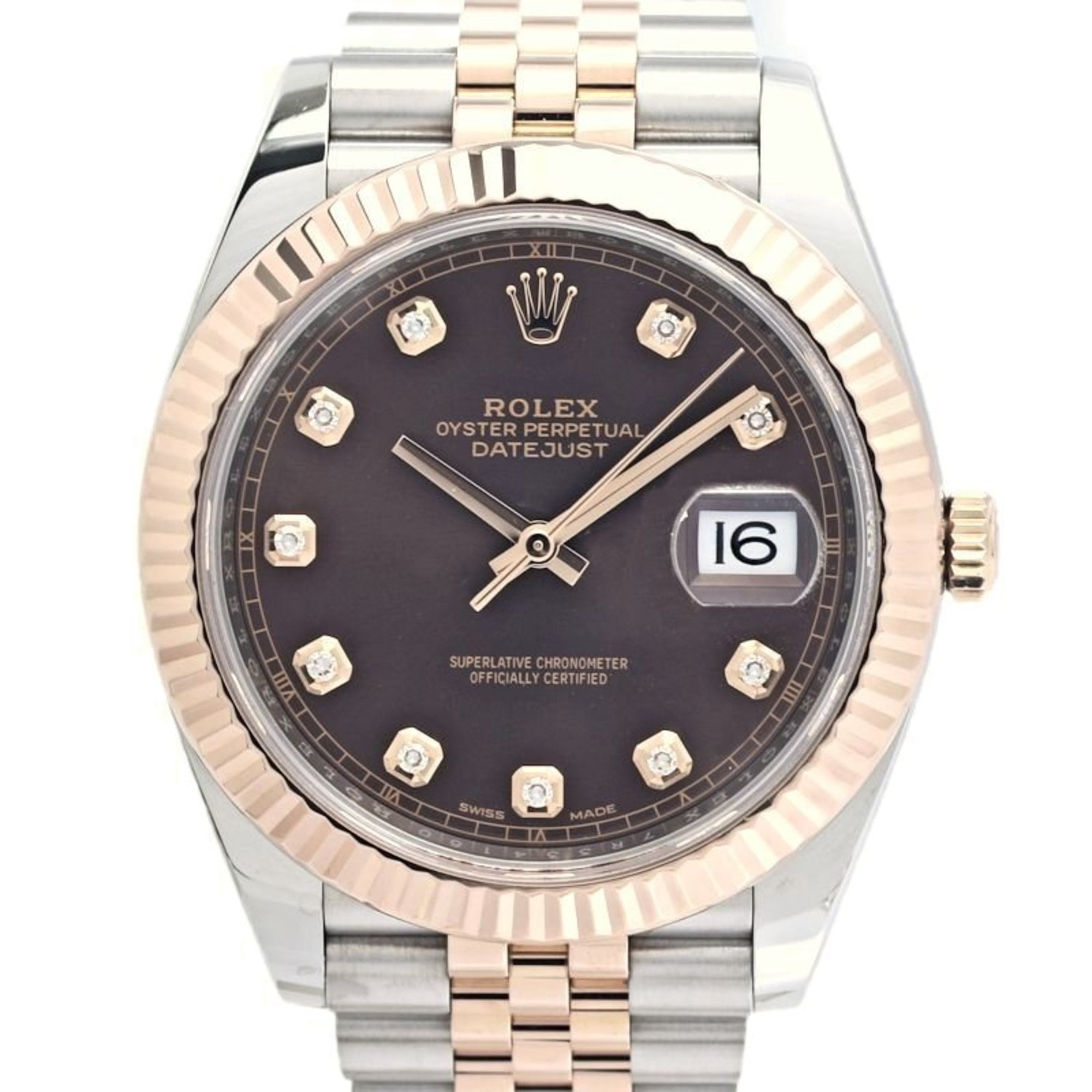 Rolex Datejust 41 10P Diamond 126331G Random Watch Men\'s 18KPG xSS 40298