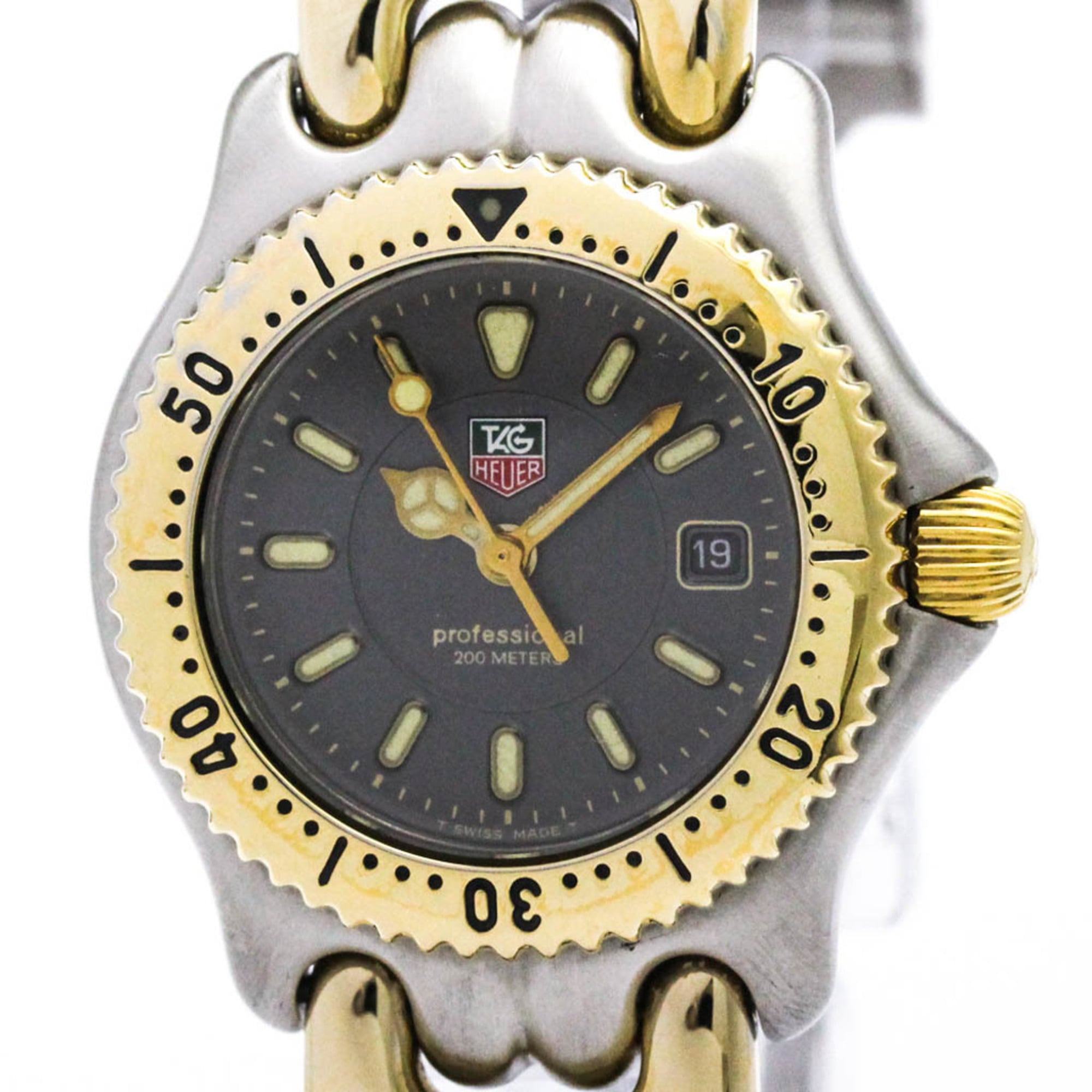 TAG HEUER Sel 200M Gold Plated Steel Ladies Watch WG1320 Polished
