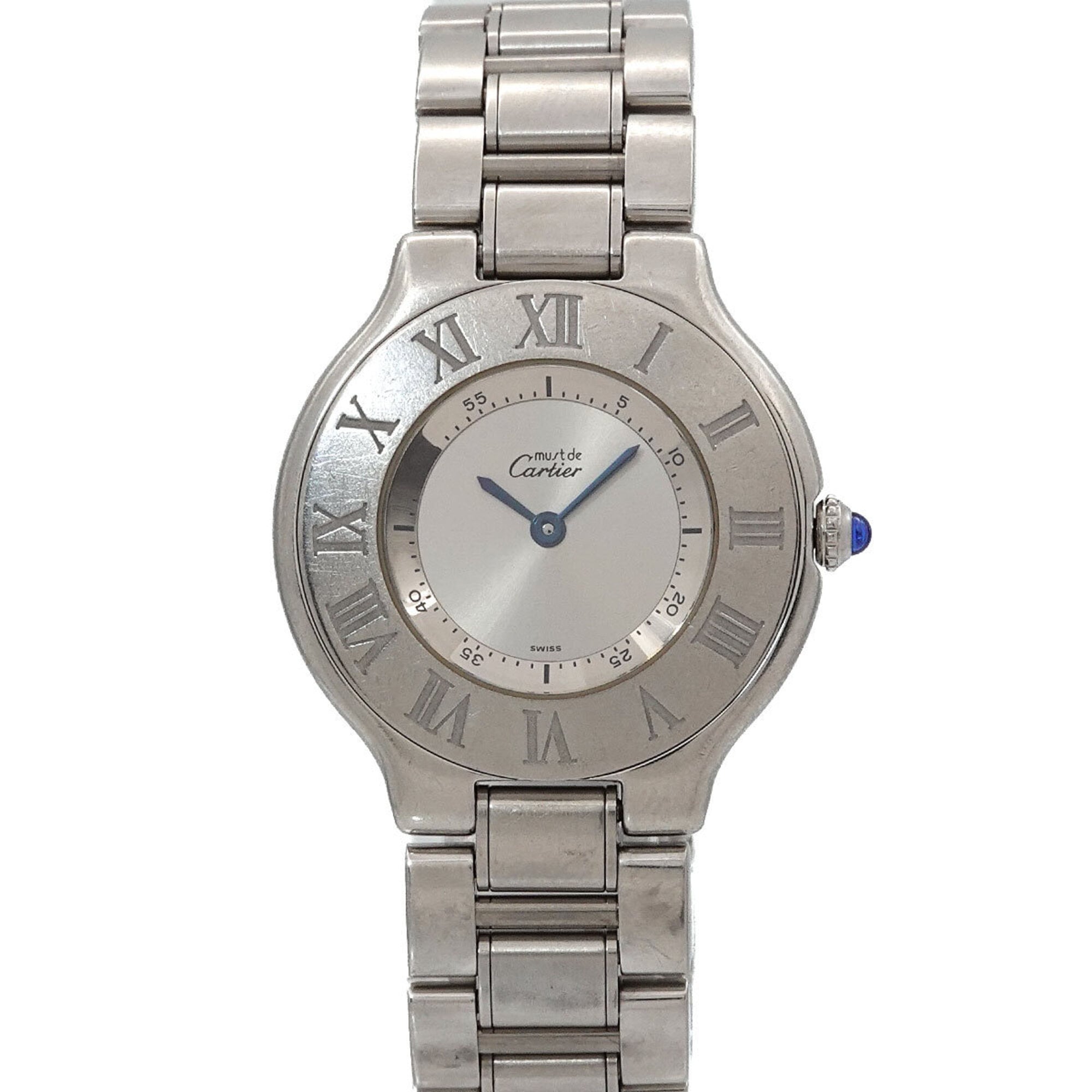 Cartier Must 21 Vingt-et-un W10110T2 Boys\' Watch Silver Quartz Must21