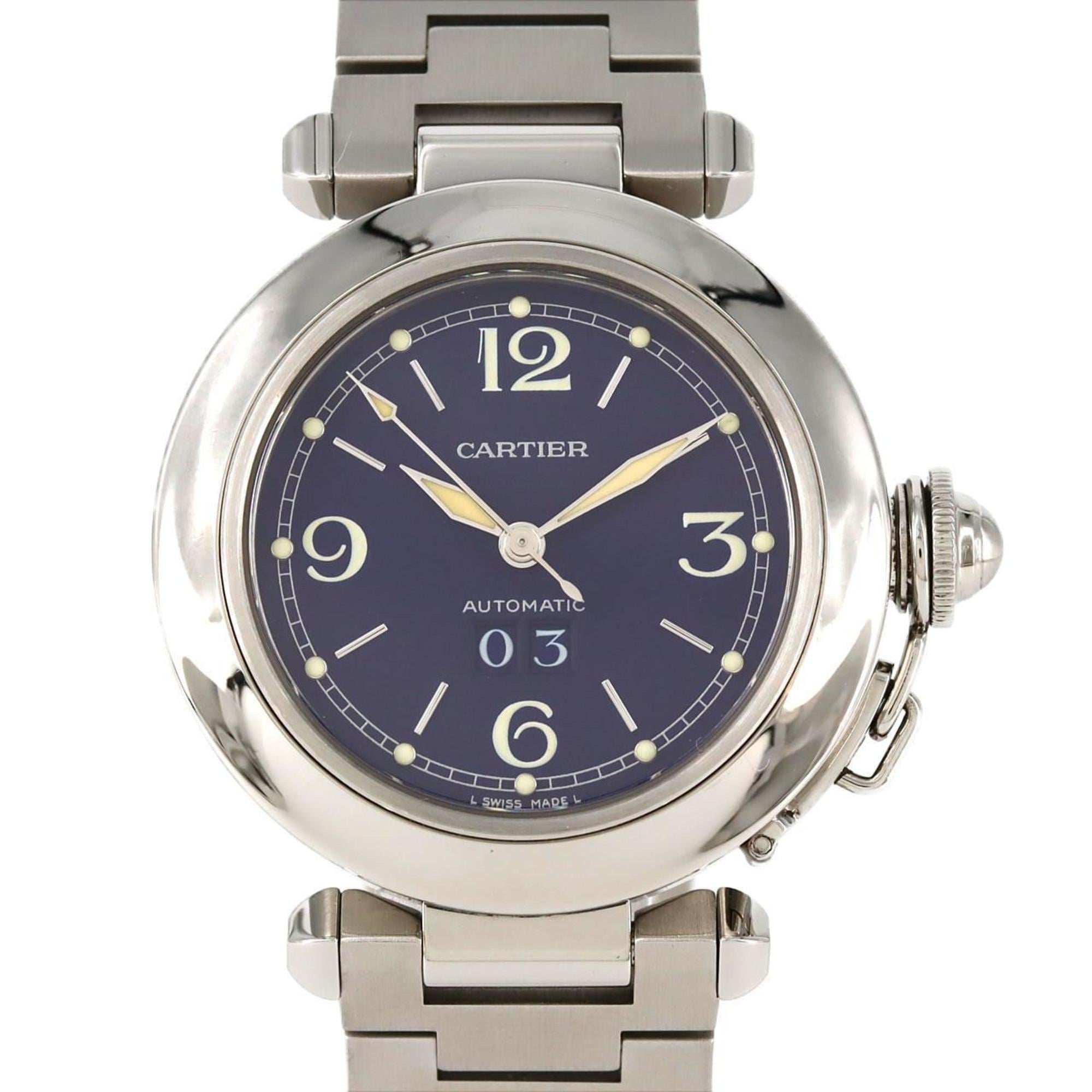 Cartier Pasha C Grande Date W31047M7 Stainless Steel Automatic Watch
