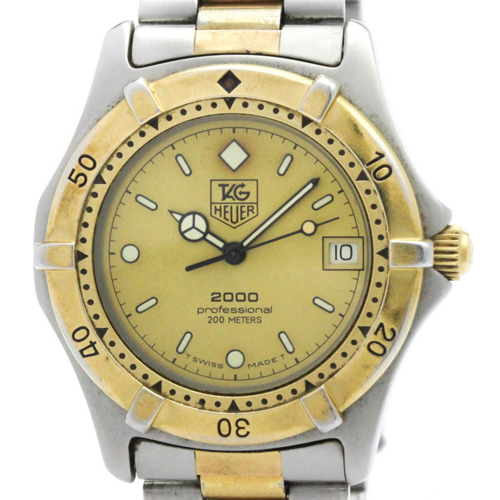 TAG HEUER Professional Gold Plated Steel Quartz Mens Watch 964.006 Vintage