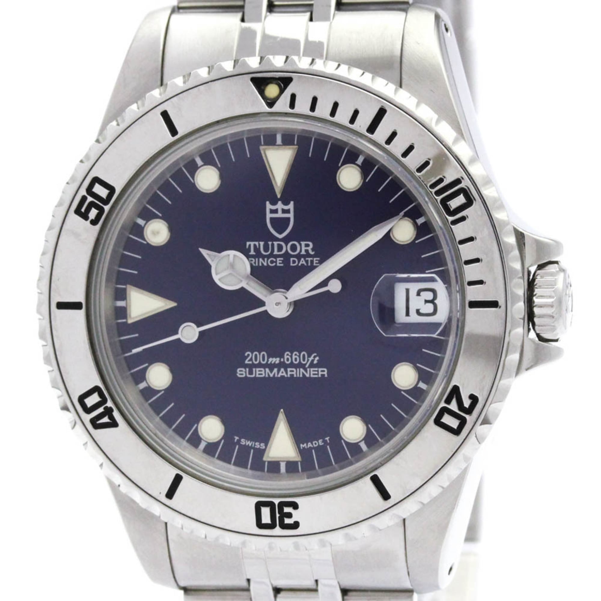 TUDOR Rolex Submarina Steel Automatic Mens Watch 75190 Polished