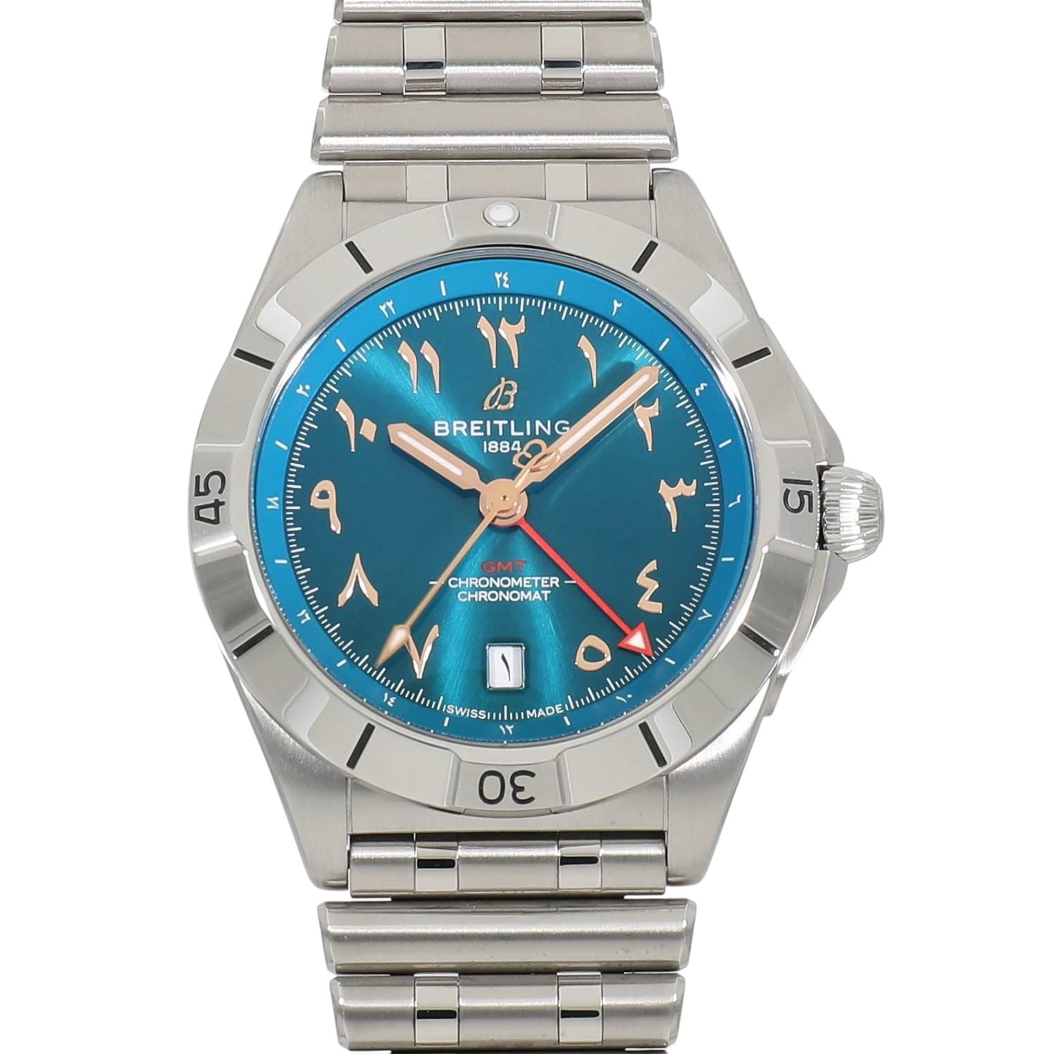 [LNIB] BREITLING GMT 40 A323983B1C1A1 GREEN Watch Ref: A323983B1C1A1