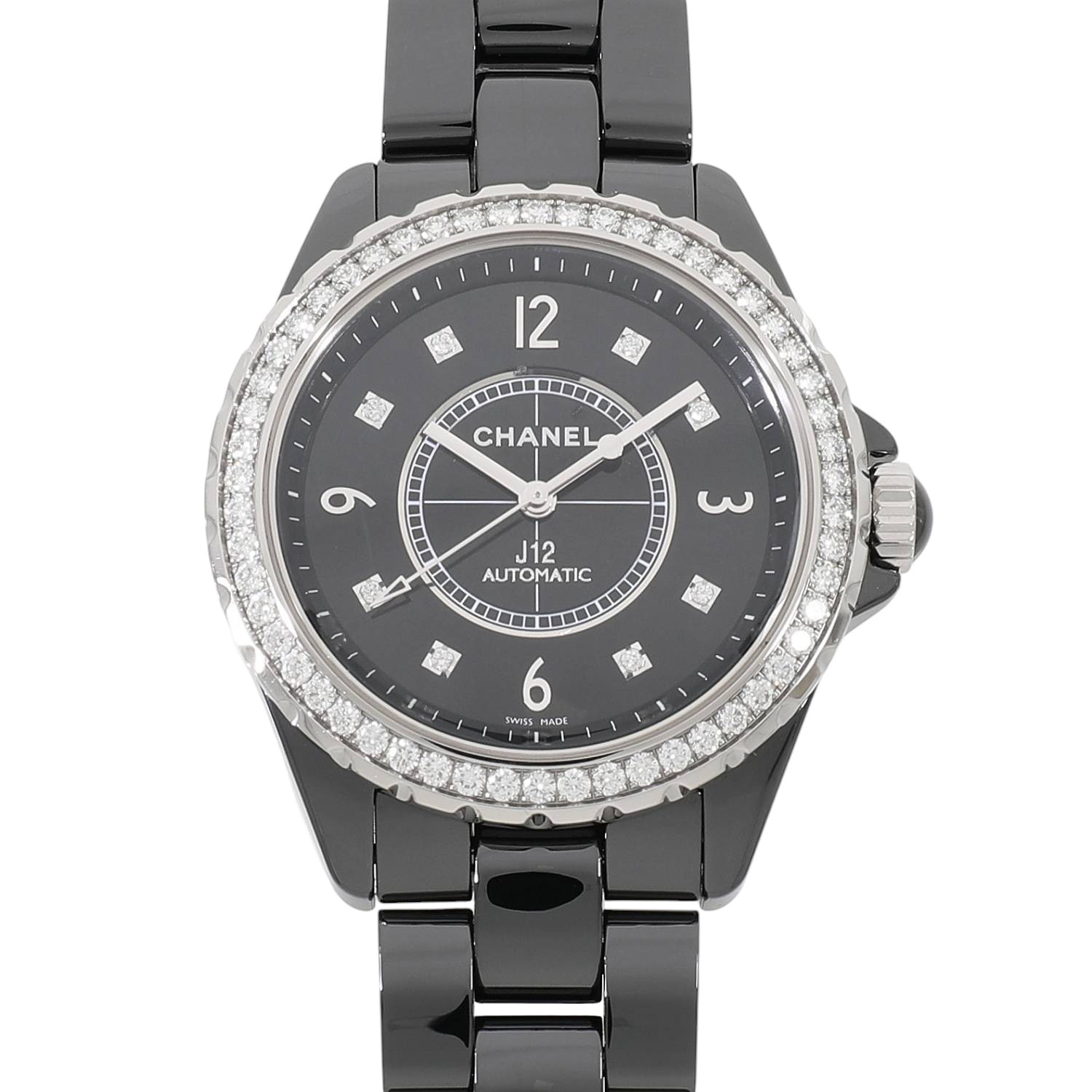 [USED] CHANEL J12 H3109 BLACK_8P DIAMOND Watch Ref: H3109