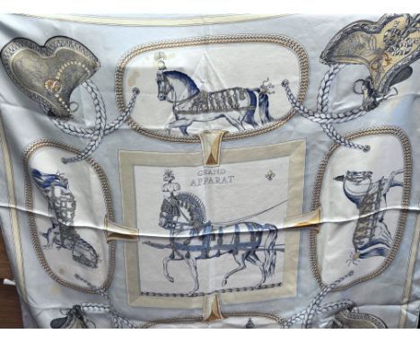 Hermes silk scarf & Saint Laurent silk scarf 