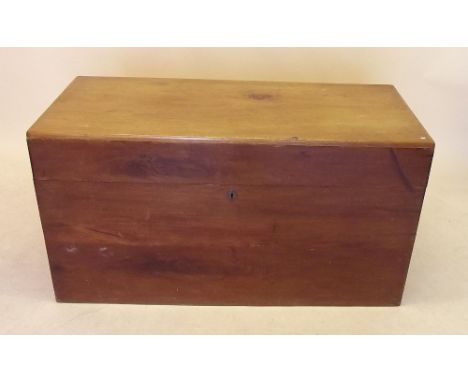 A large Jamaican wooden trunk - 121cm wide x 50cm deep x 66cm high