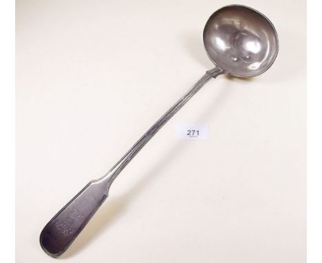 A Victorian silver ladle - London 1870, 265g