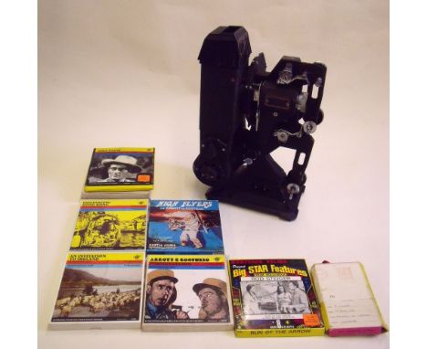 A Pathescope early projector and accessories plus various 9.5mm and 8mm films including Mickey Mouse and two further Pathe ci